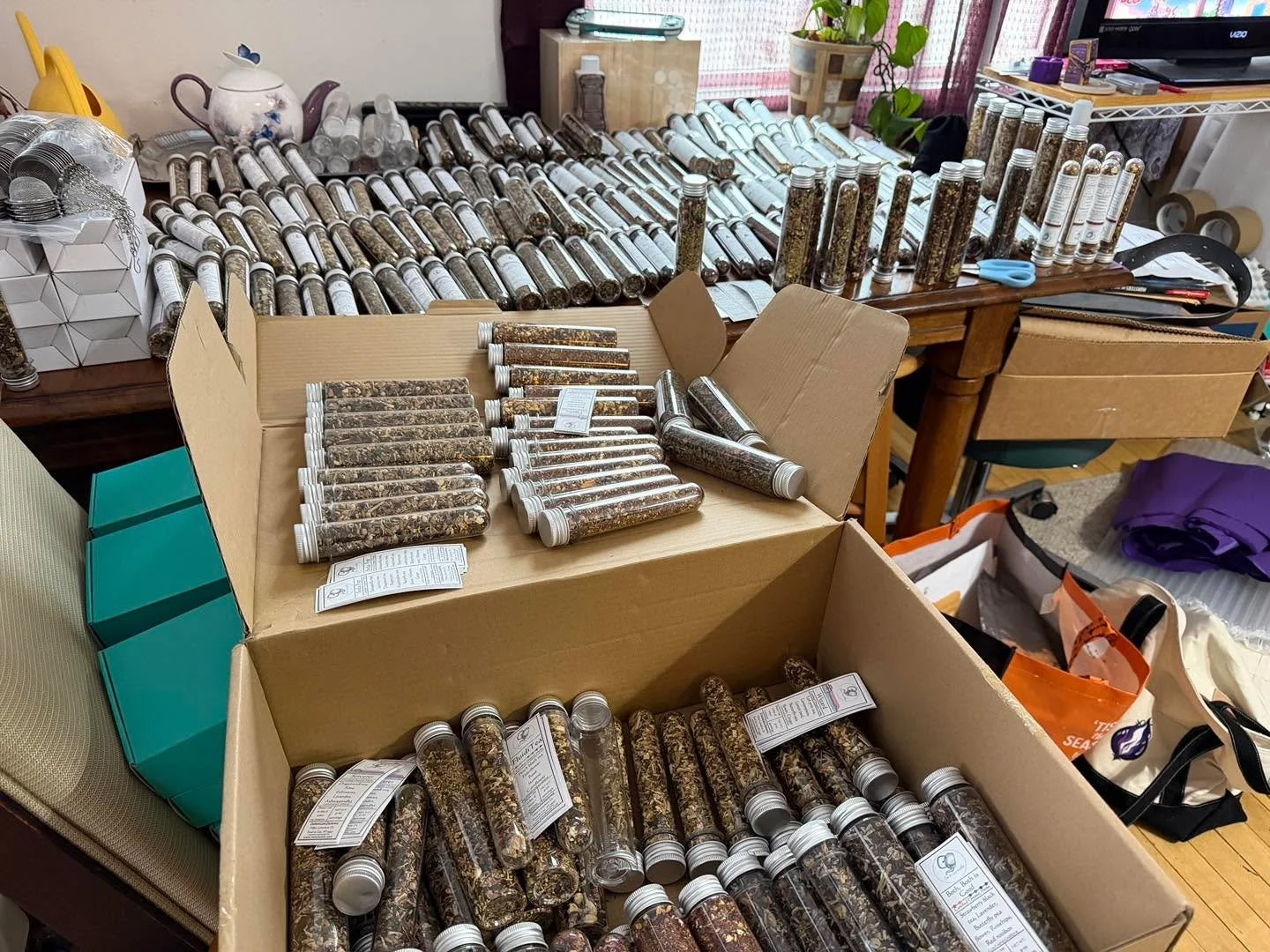 I don&rsquo;t always show the process of what it takes to prep for an event ESPECIALLY one that is 3 days! We restocked over 300 test tubes of tea!! We&rsquo;ve got new flavors, exclusive tea blend, fun nerdy sets, blind tea boxes and a NEW project y