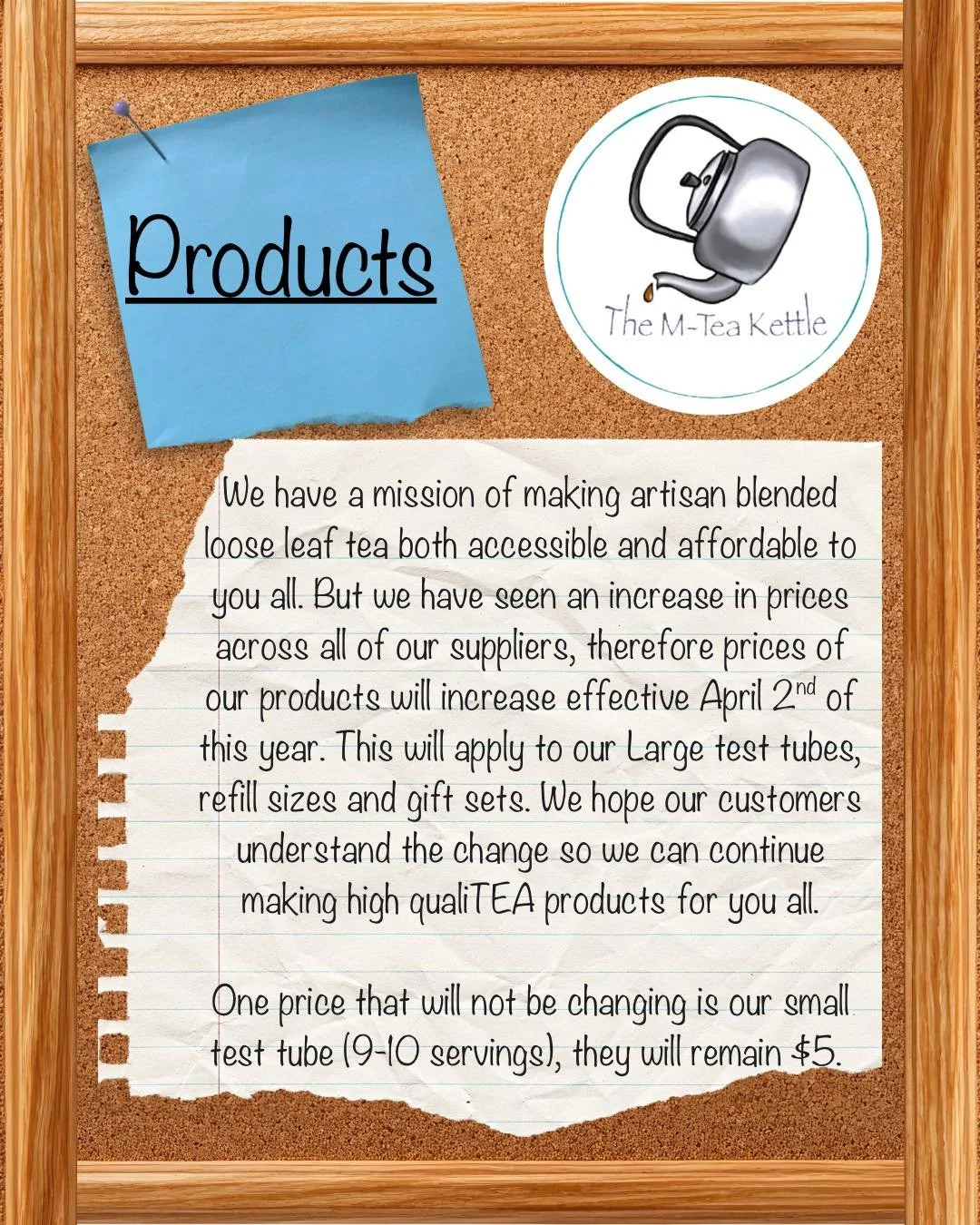 Just a reminder we will be updating our website April 2nd! We appreciate your continued support of our small business! 

 #looseleaftea #looseleaftealovers #looseleafteablends #artisan #mteakettle #websiteupdate