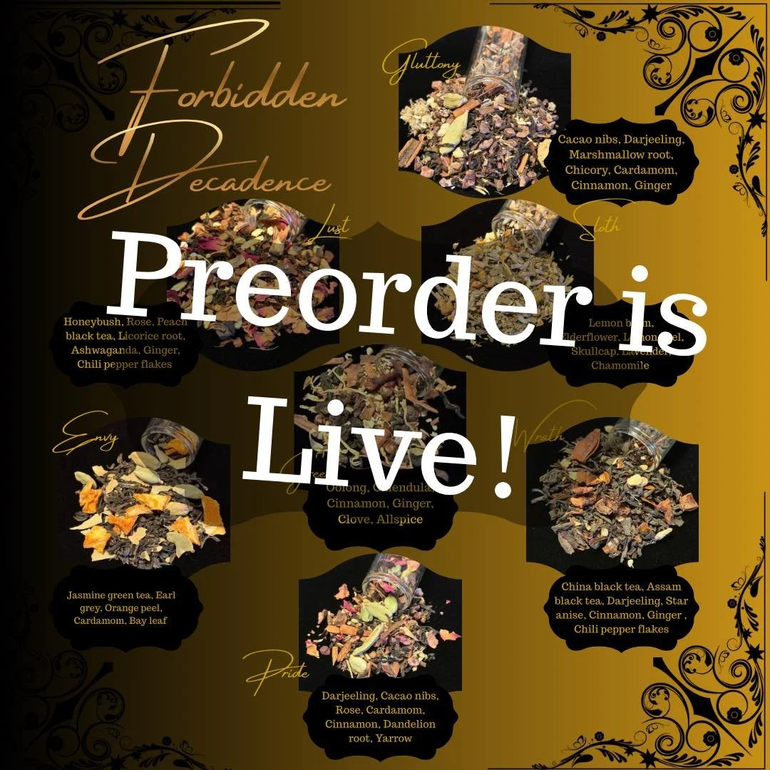 Are you wanting a luxury tea experience?? Our &ldquo;Forbidden Decadence&rdquo; collection is ready for preorders! 

#mteakettle #luxury #artisanmade #looseleafteashop #looseleafteablends #looseleaftea #sevendeadlysins #anime #teatime