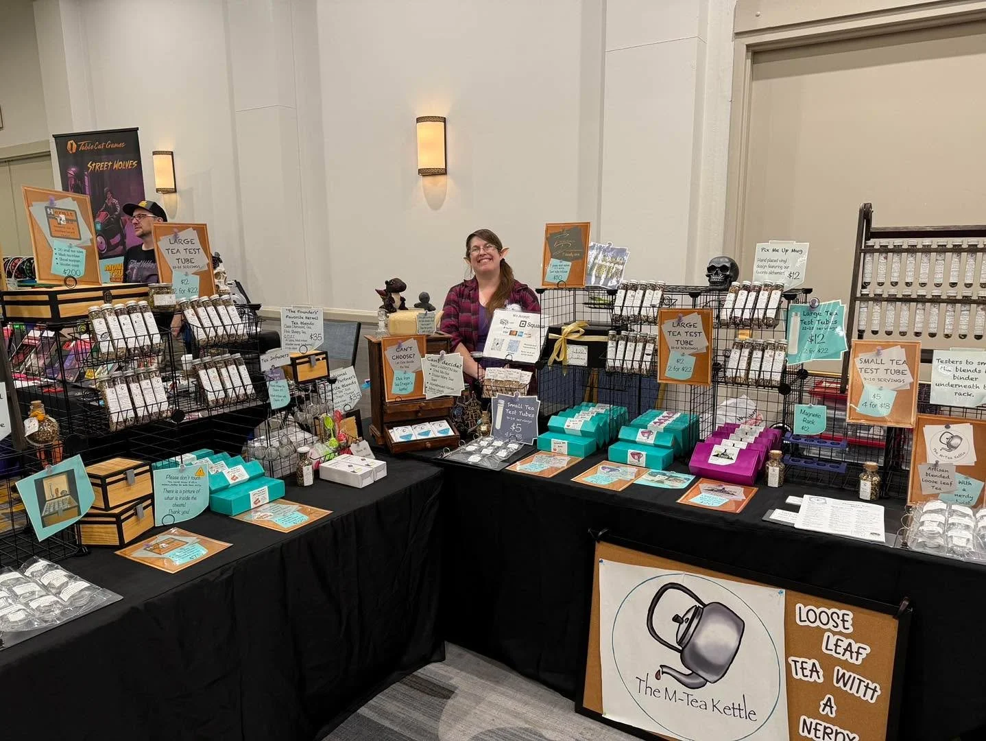 We&rsquo;re all set up and ready to go for Day 1 of Phoenix Con in Appleton!!!

We&rsquo;ve got a variTEA of things for you to sniff and look at! 

  #mteakettle #convention #gamingconvention #looseleafteashop #looseleafteablends #nerdytea