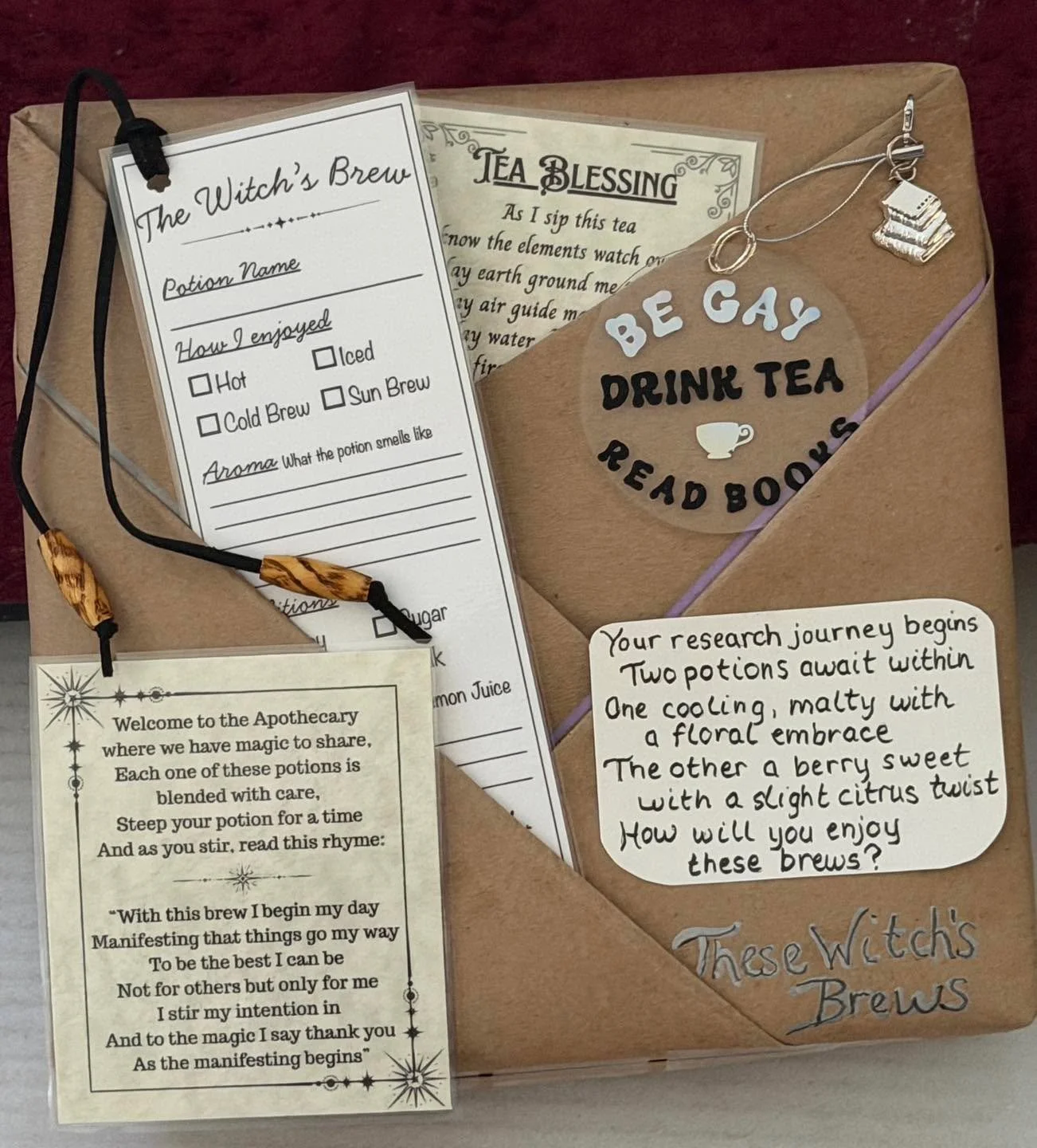 The Witch&rsquo;s Brew

The M-Tea Kettle&rsquo;s take on &ldquo;Blind date with a book&rdquo; instead it&rsquo;s a blind date with two &ldquo;potions&rdquo; one caffeinated and one herbal! All housed in hand designed wood burned box with tea accessor