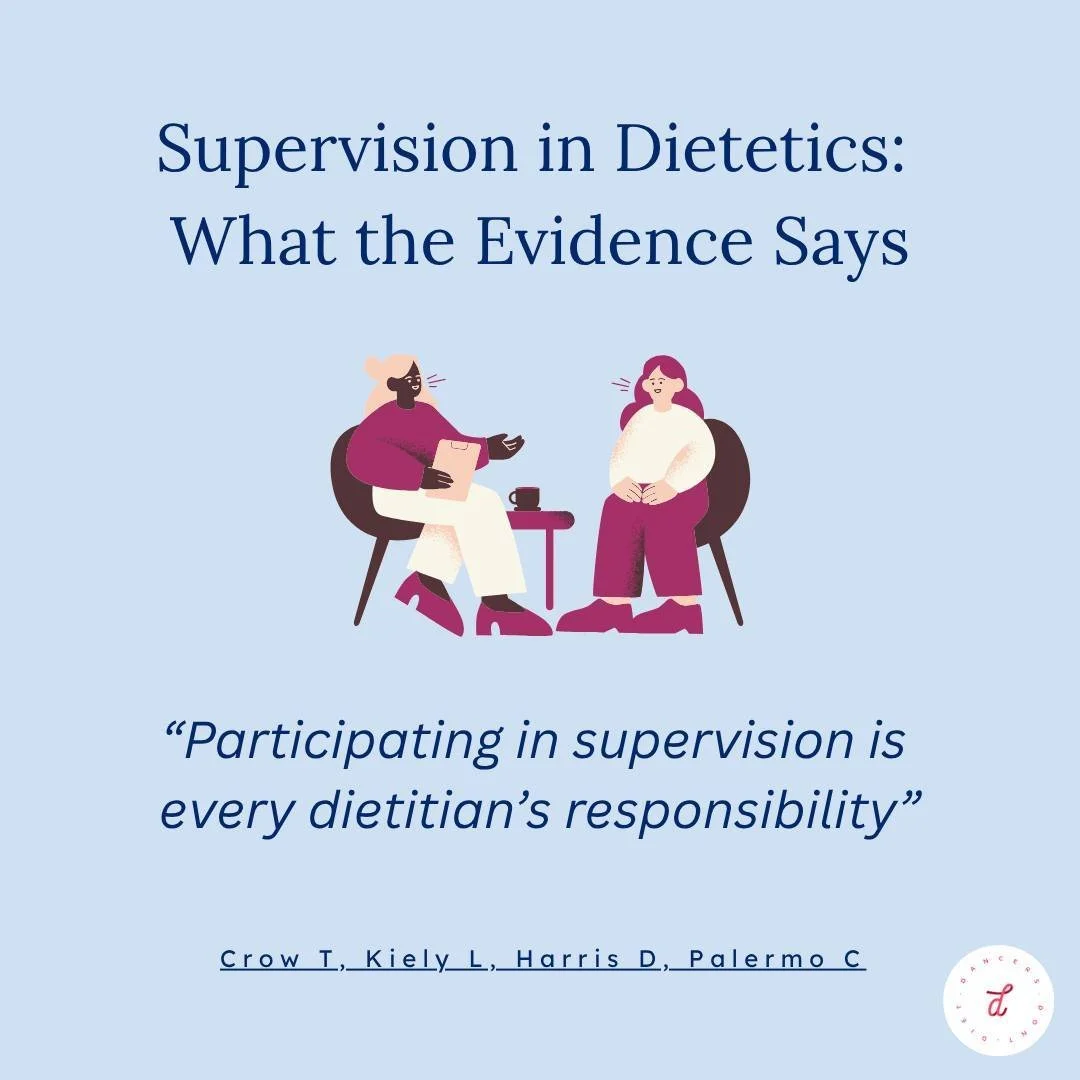 &quot;Participating in supervision is every dietitian's responsibility.&quot;
⬆️ this quote sums it all up!

Safe practice comes from engaging in regular professional supervision that is inclusive, non-judgemental, and non-shaming. 

Thank you to Tar