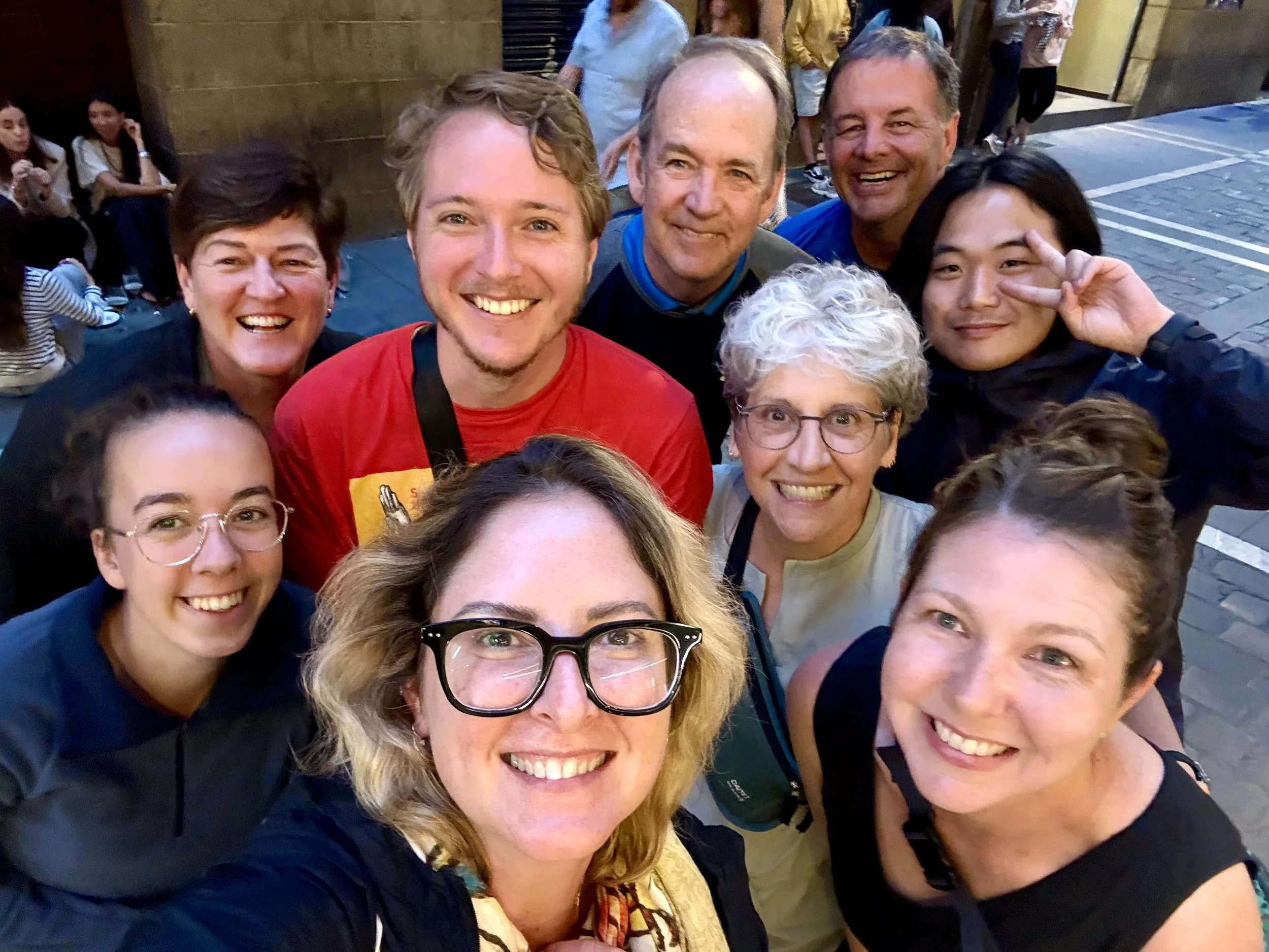 Sarah Robison with friends in Spain