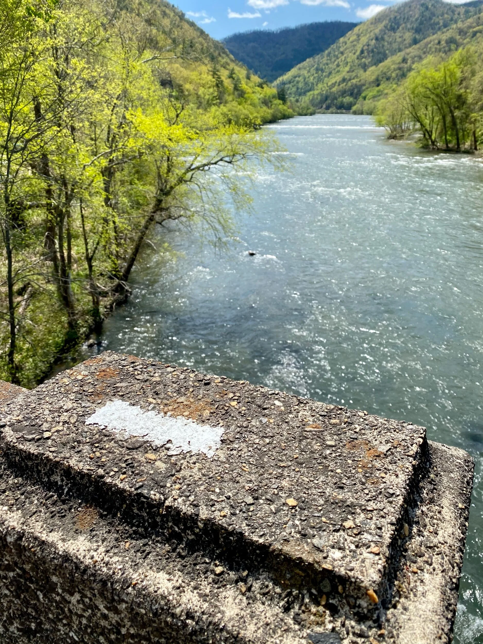 Blaze over French Broad River