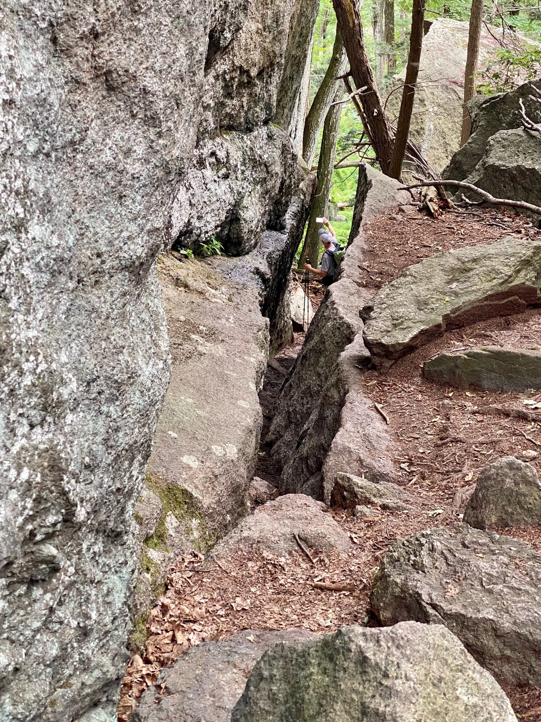 8/4, The “Lemon Squeezer”. Had to turn sideways as I climbed up and through to navigate the slim (understatement) passageway.