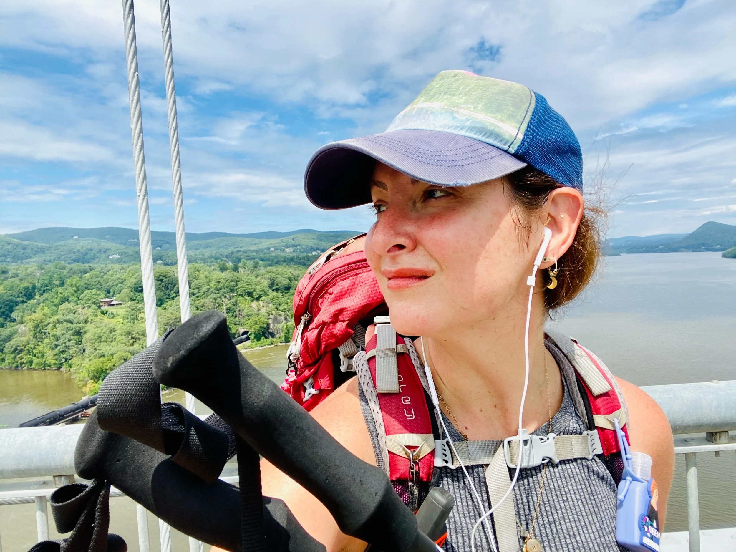 8/5, Crossing Bear Mountain Bridge over the Hudson River.