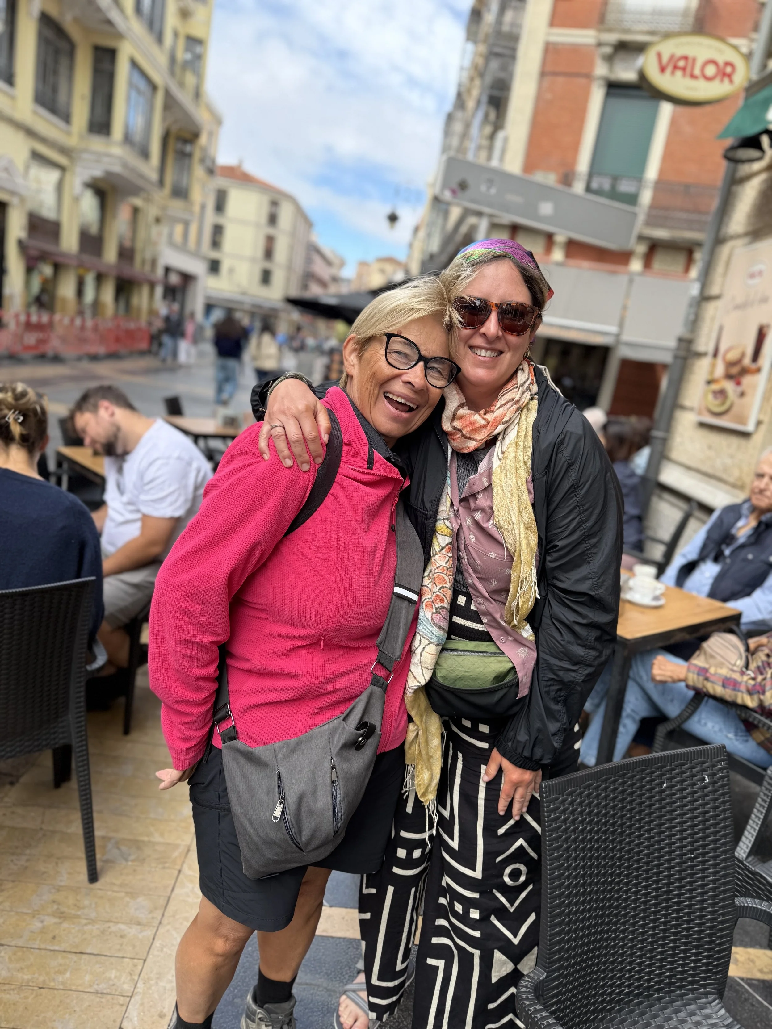 Sarah Robison and friend in Spain