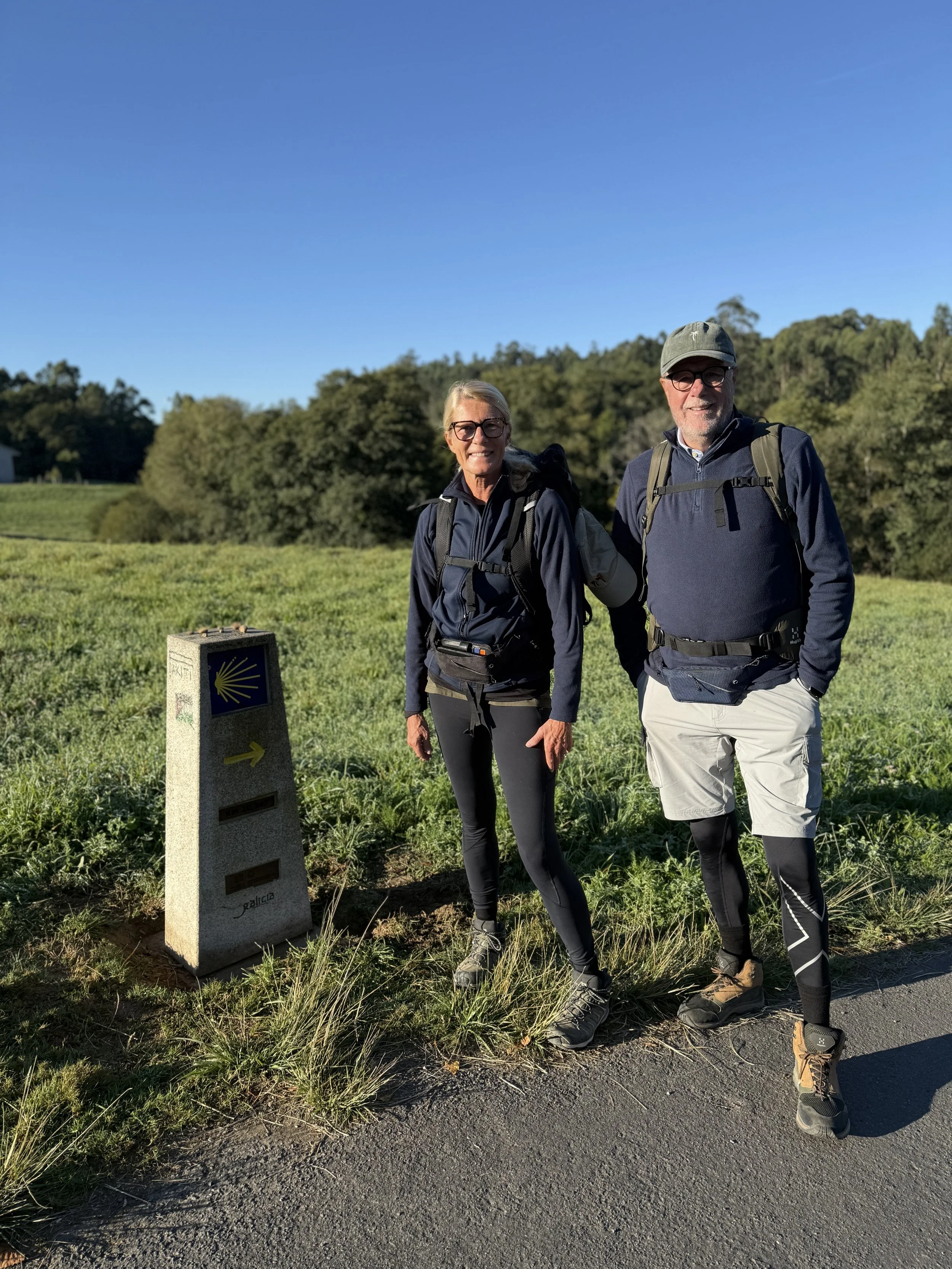 hikers on camino de santiago