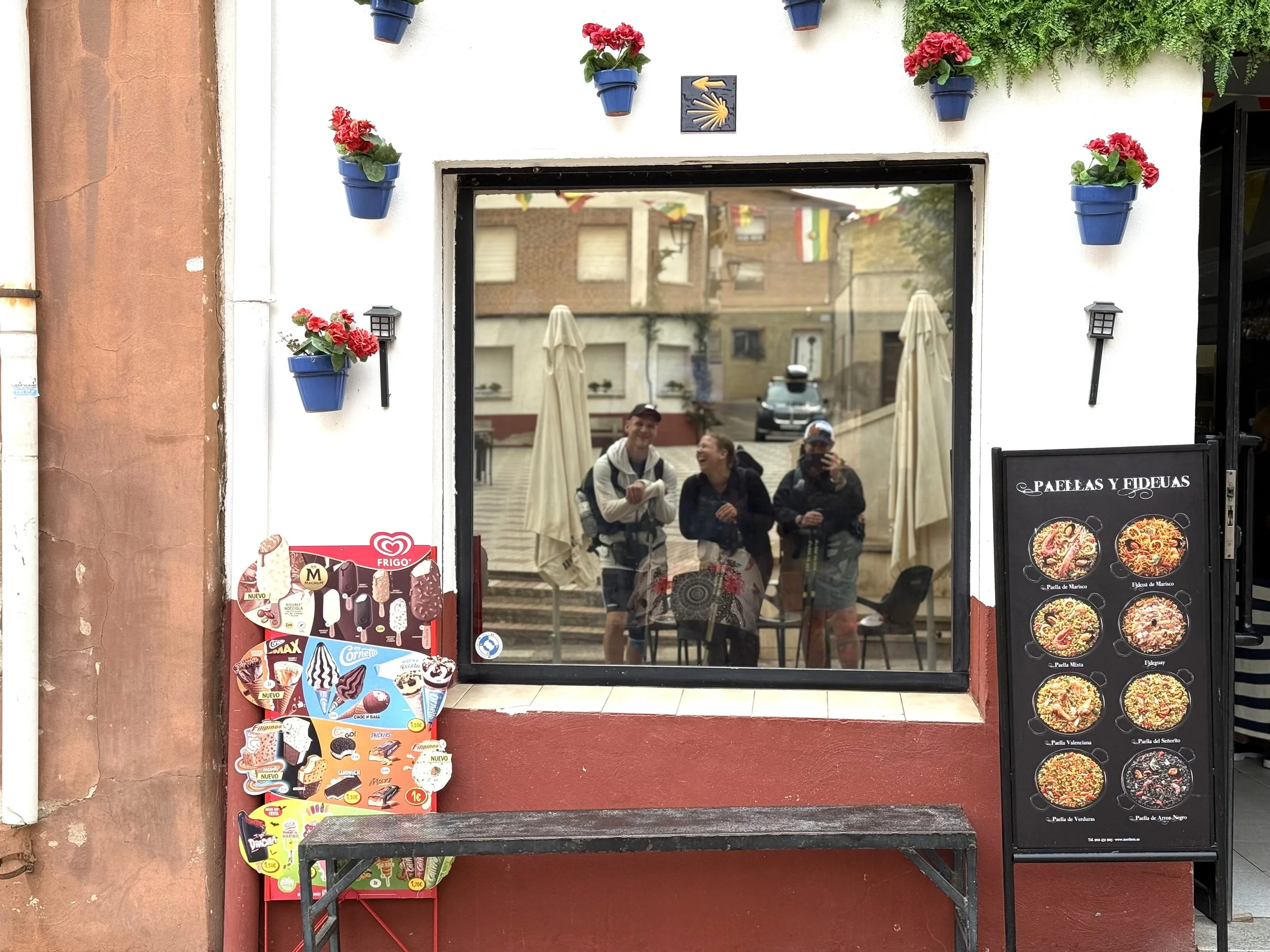 Selfie at the paella stand