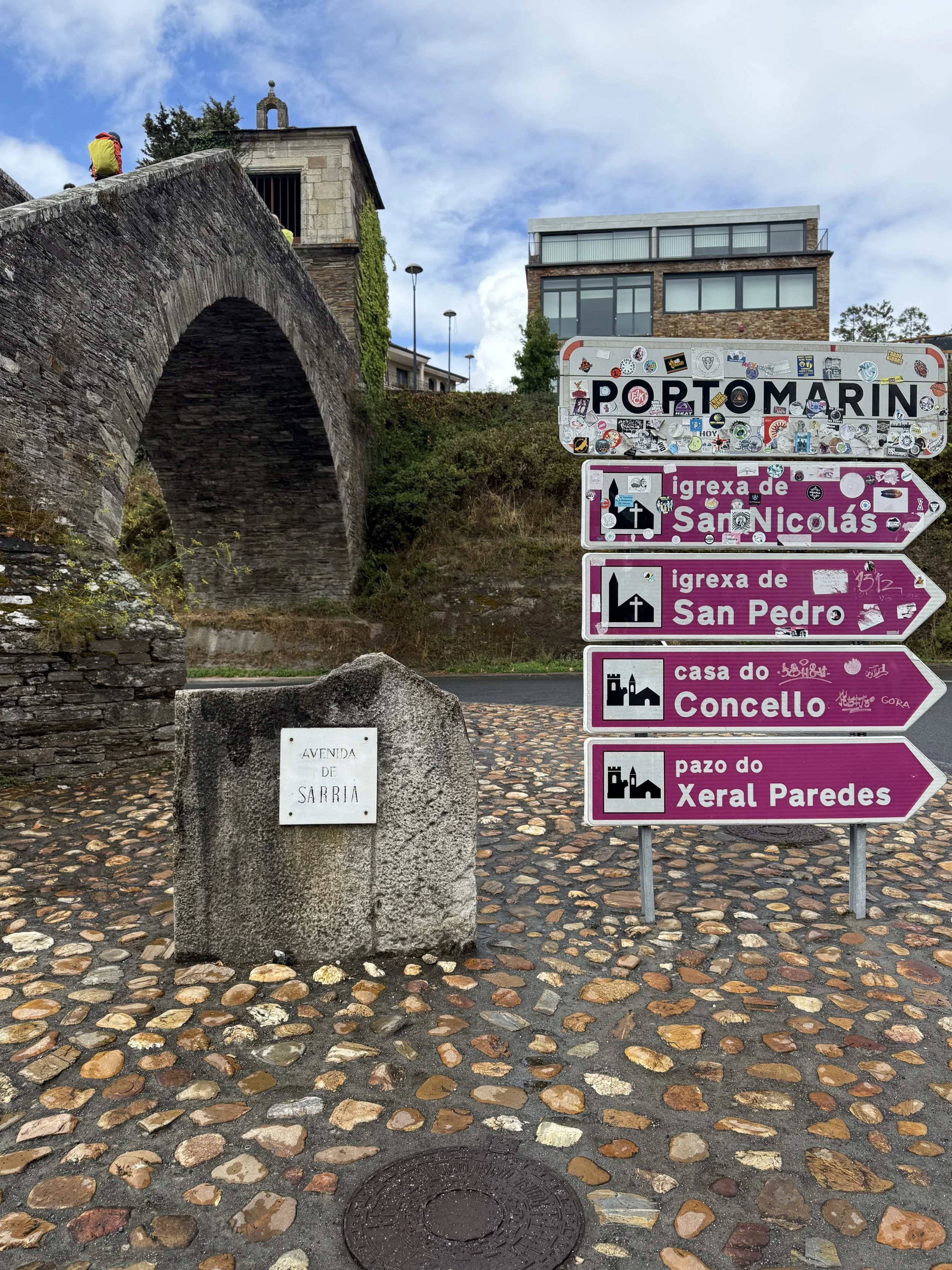 Portomarin Signage Avenida de Sarria
