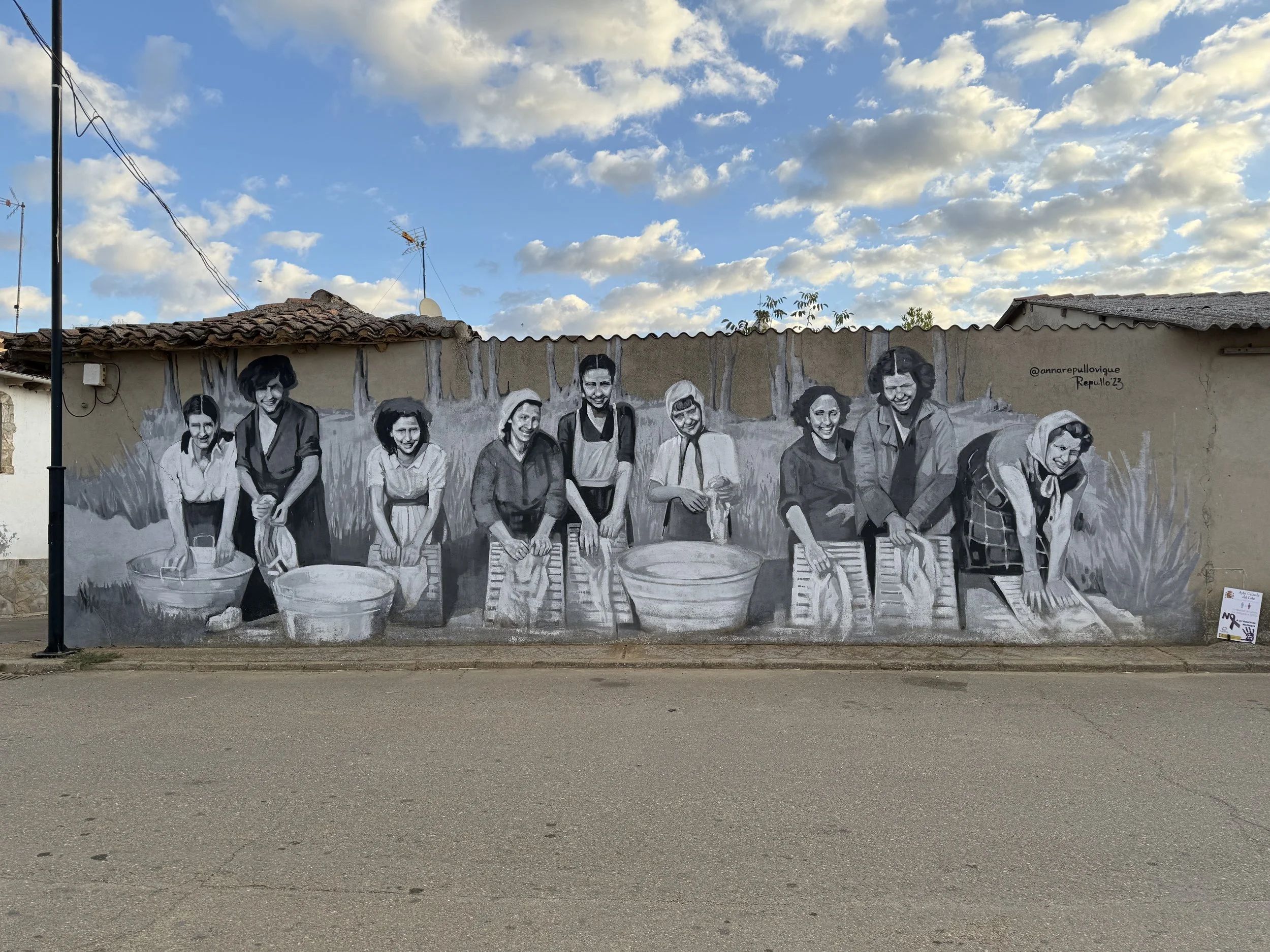 Spanish bread making mural