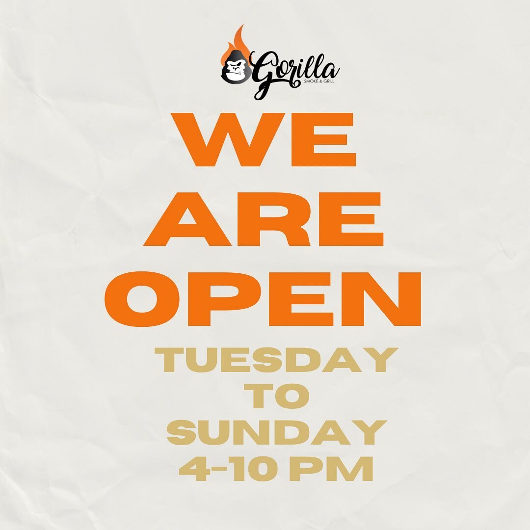 WE ARE OPEN !!!