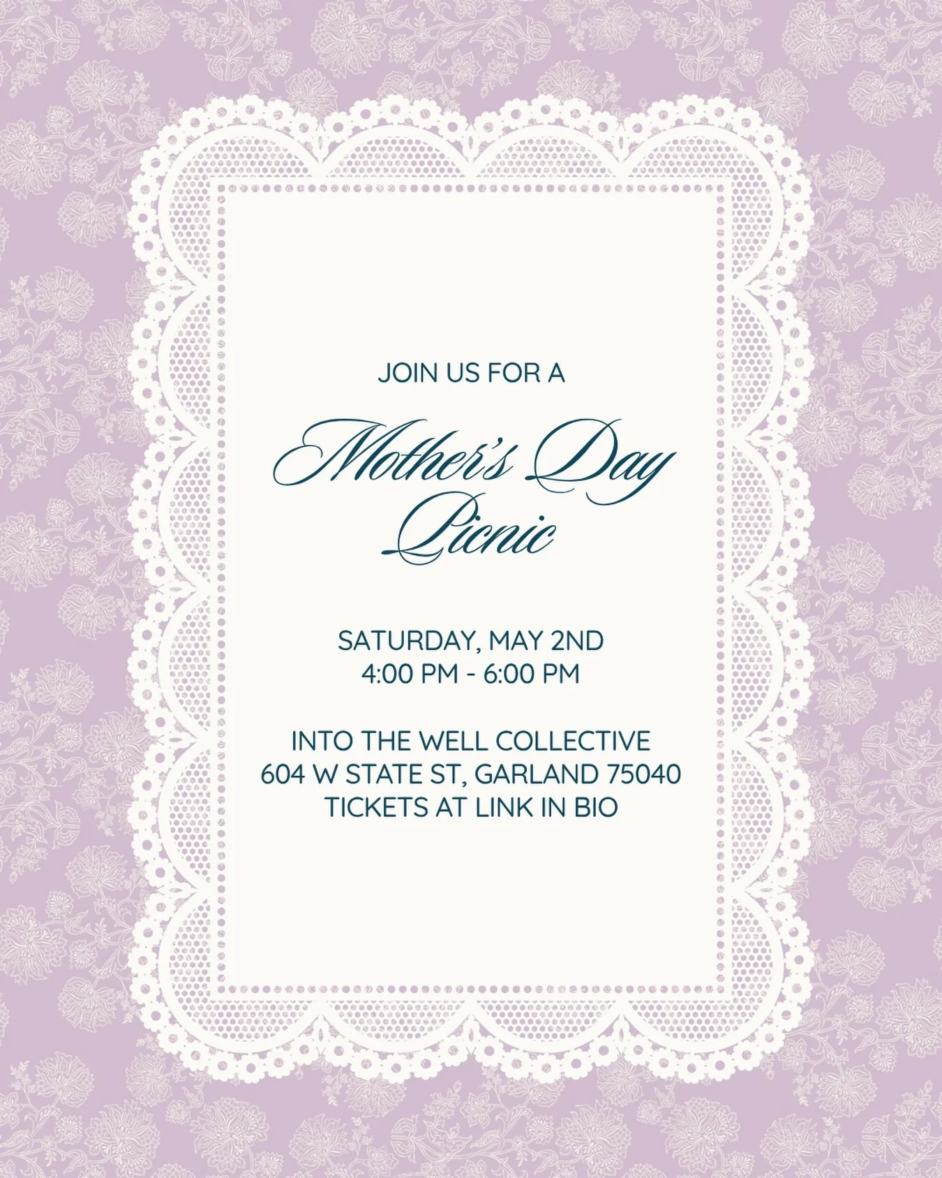Gather your loved ones for an unforgettable Mother&rsquo;s Day celebration! 🌸

We&rsquo;re excited to partner with @intothewell_collective for a Mother&rsquo;s Day pop-up in downtown Garland. Bring your moms, daughters and friends for an afternoon f