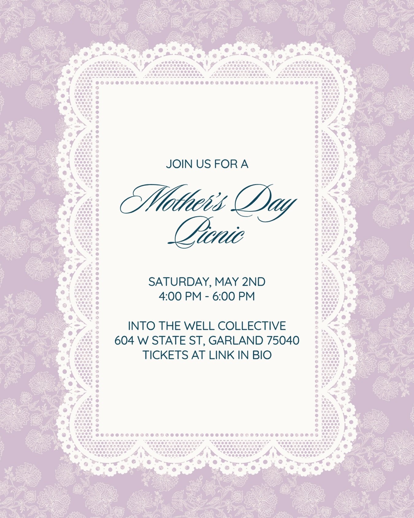 Gather your loved ones for an unforgettable Mother&rsquo;s Day celebration! 🌸

We&rsquo;re excited to partner with @intothewell_collective for a Mother&rsquo;s Day pop-up in downtown Garland! Bring your moms, daughters and friends for an afternoon f