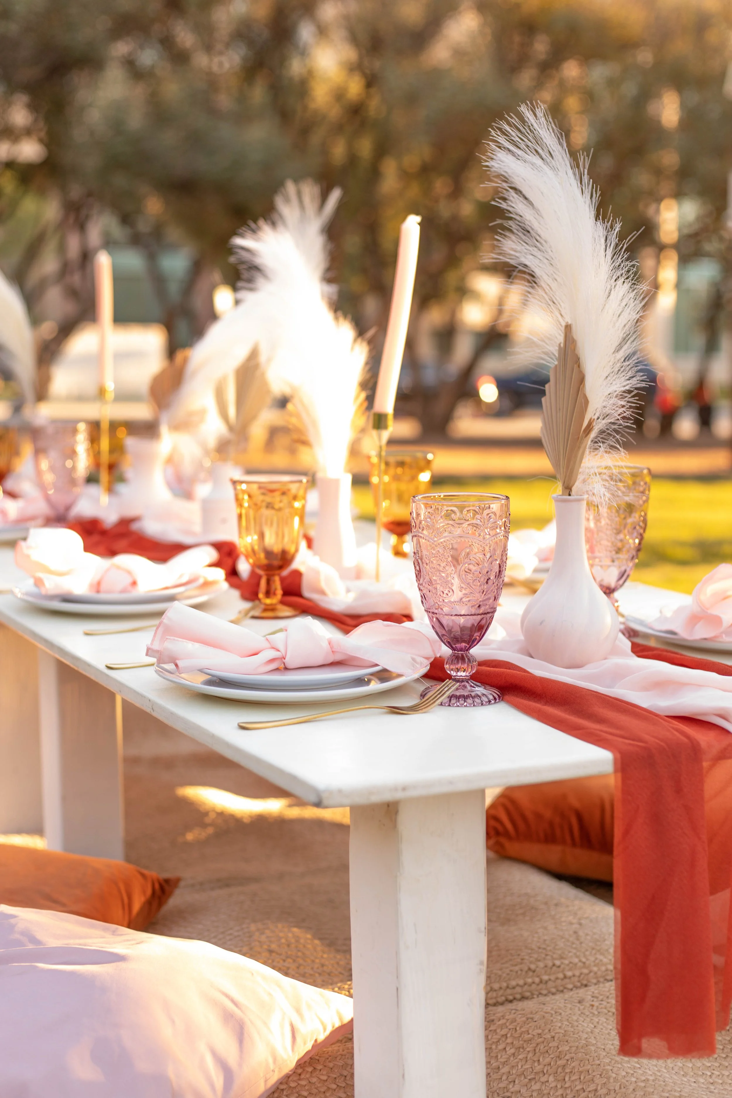 Boho pop-up picnic styled by Wanderlust Picnics in DFW