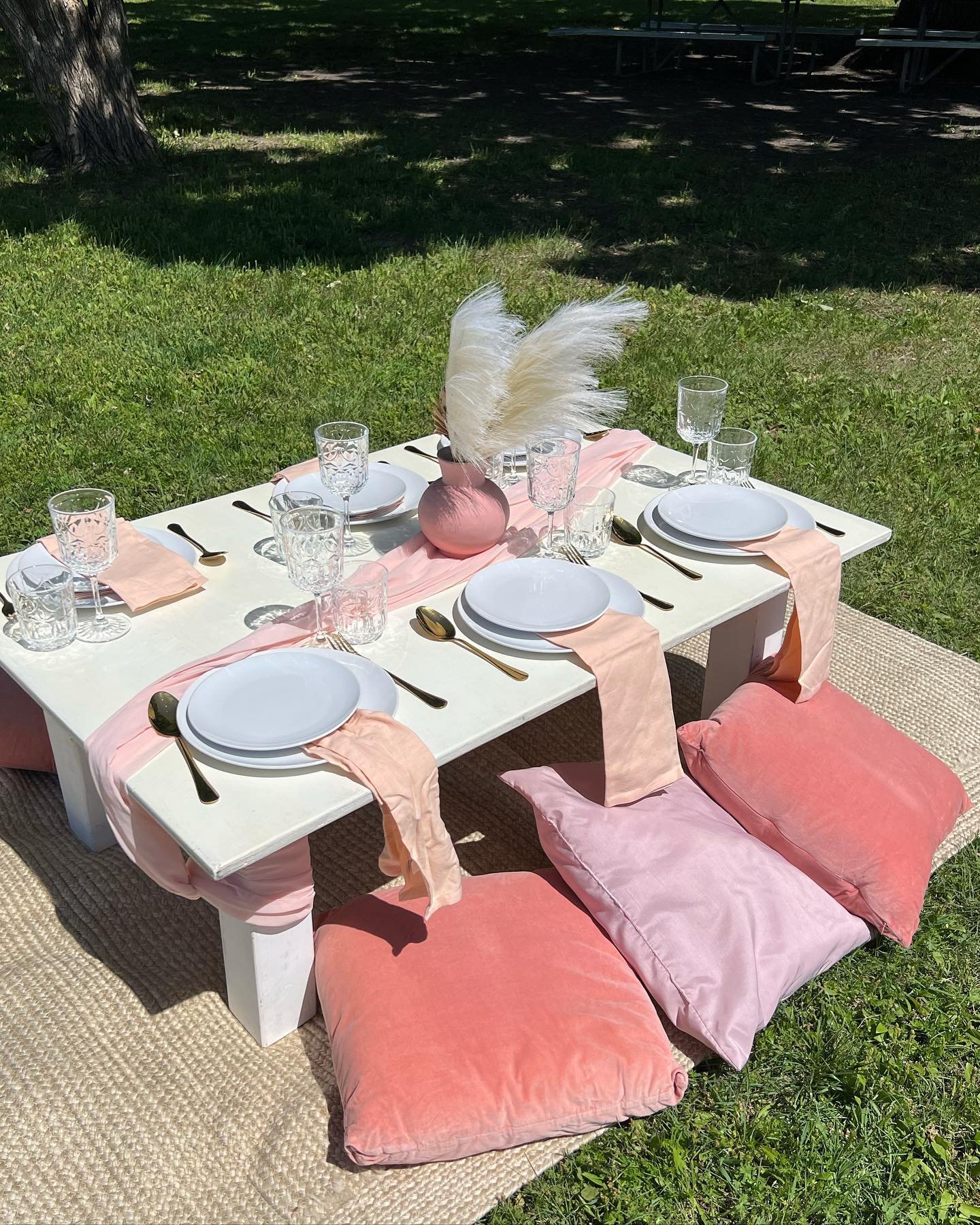 Pink boho picnic in Dallas styled by Wanderlust PIcnics