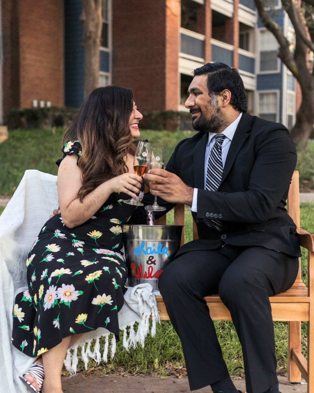 Laila and Wilson, the owners of Wanderlust Picnics in Dallas, TX