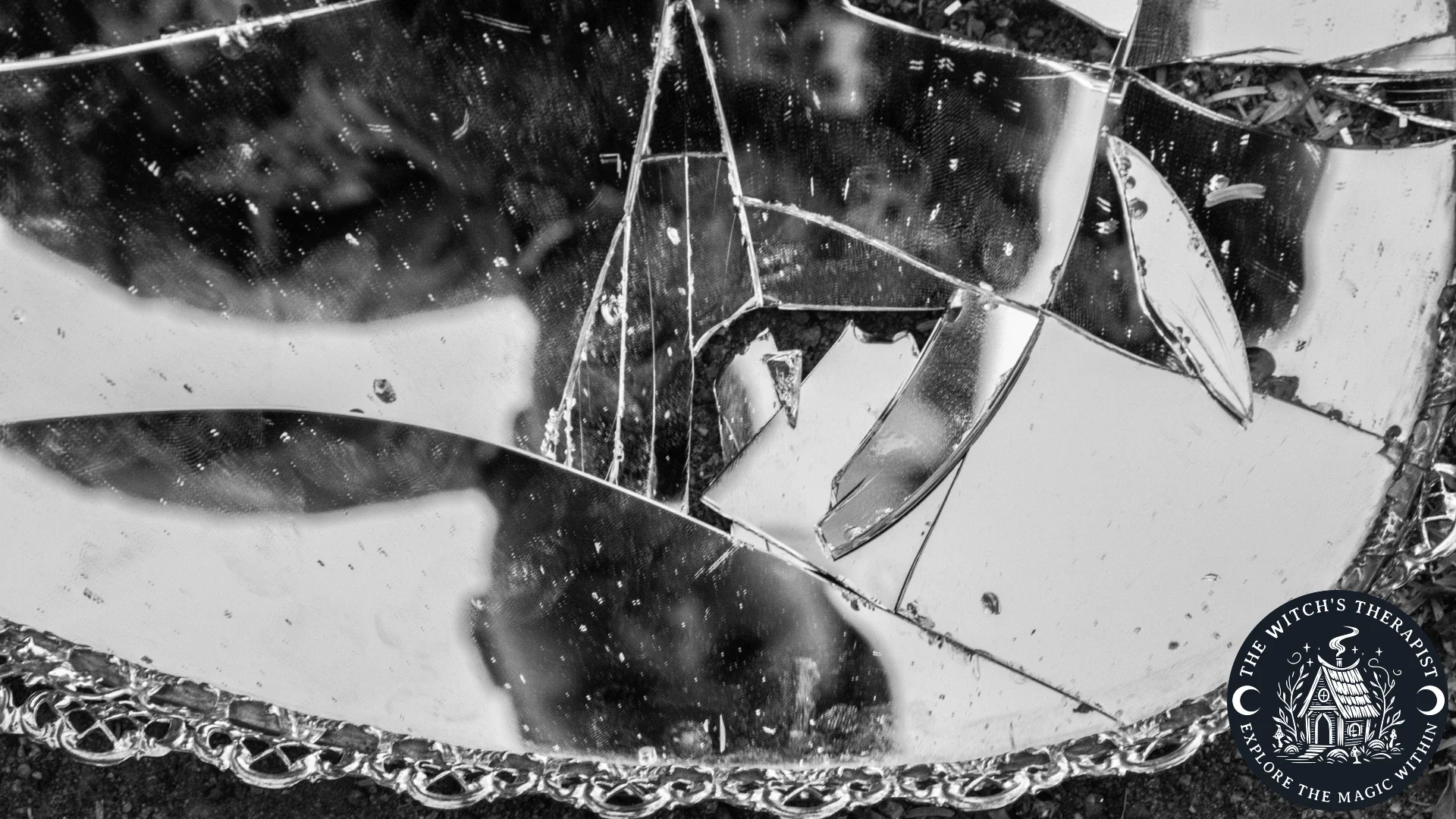 a blurry selfie in a broken mirror | The Witch's Therapist | London Ontario Psychotherapy Clinic