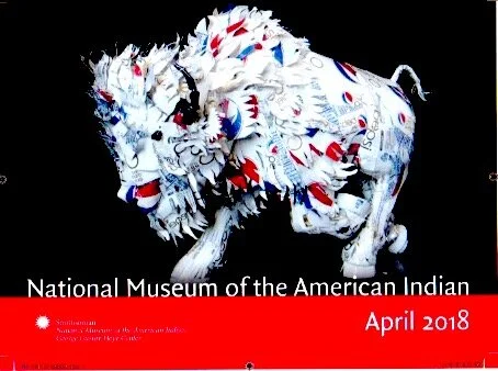 "RENEWAL", Eco Sculpture Created from Recycled Aluminum Cans and Acrylic Paint with a Resin Coat.