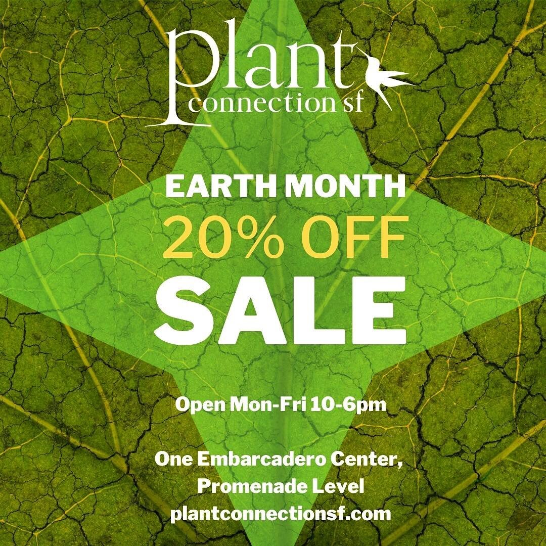 TGIF! It&rsquo;s now or never to catch our Earth Month Sale. Only a few short hours left to get down to the PCSF solarium and get 20% off and make your day a FriYAY! 🪴 
.
.
.
.
#plantconnectionsf 
#TGIF
#makeyourday 
#friyay 
#earthmonth 
#sale 
#fi