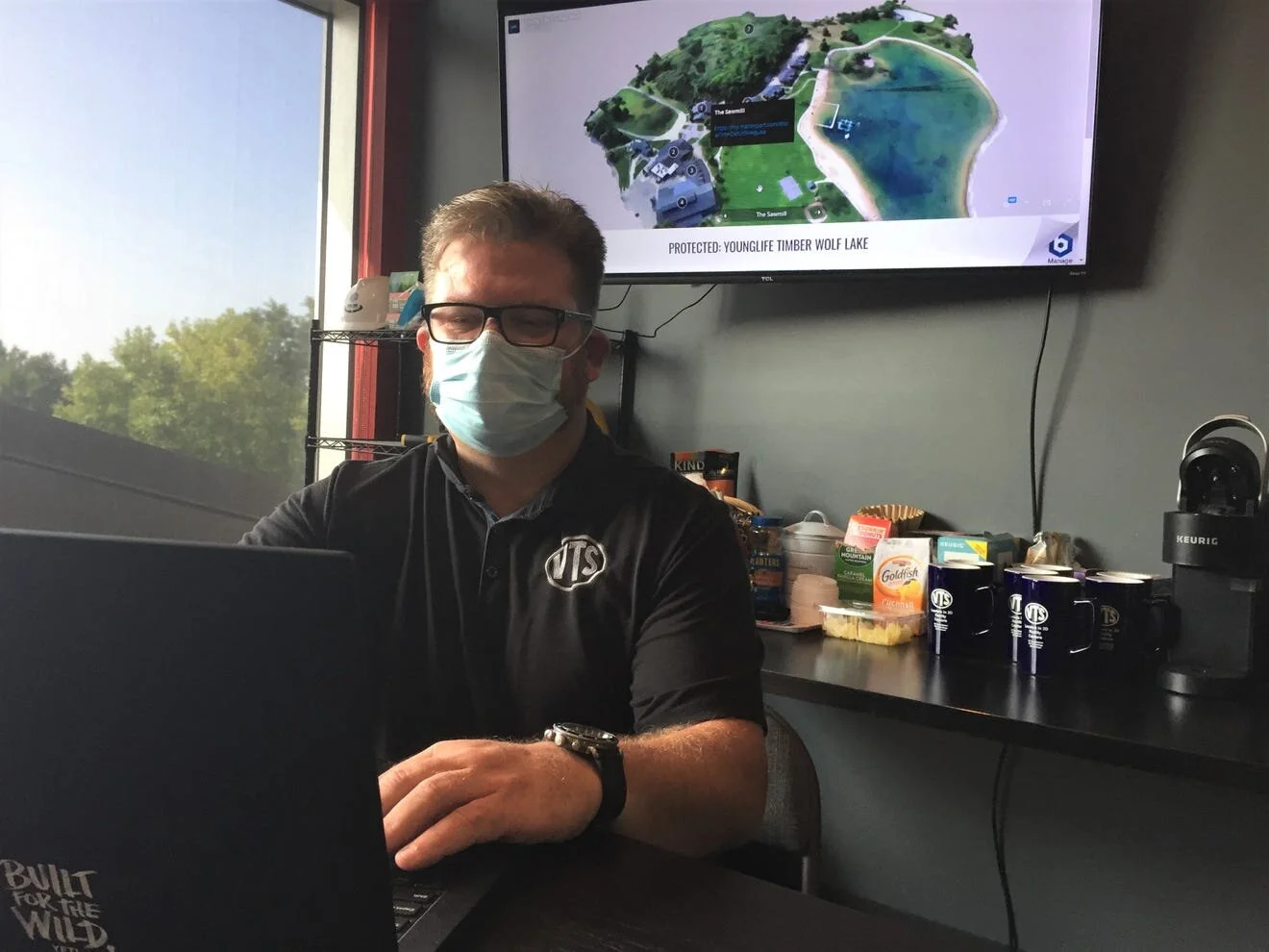 VTS founder &amp; CEO John Chawlibog demonstrates a  walkthrough of a digital twin that his Hamburg startup created for Timber Wolf Lake Young Life Camp in Lake City. Jennifer Timar/Livingston Daily