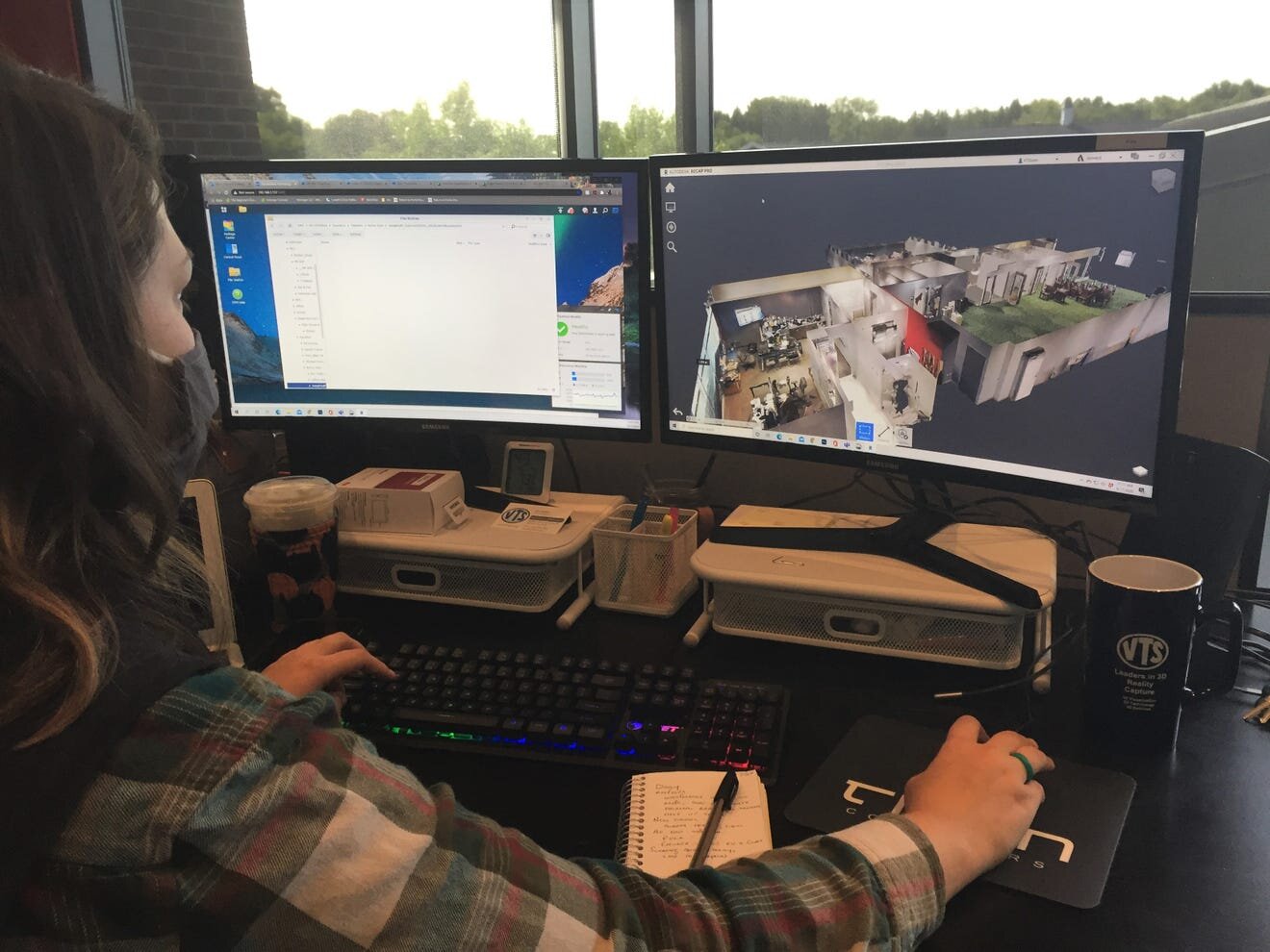 Alex Nalepa shows a 3D digital twin at the VTS office in Hamburg Township.  Jennifer Timar/Livingston Daily