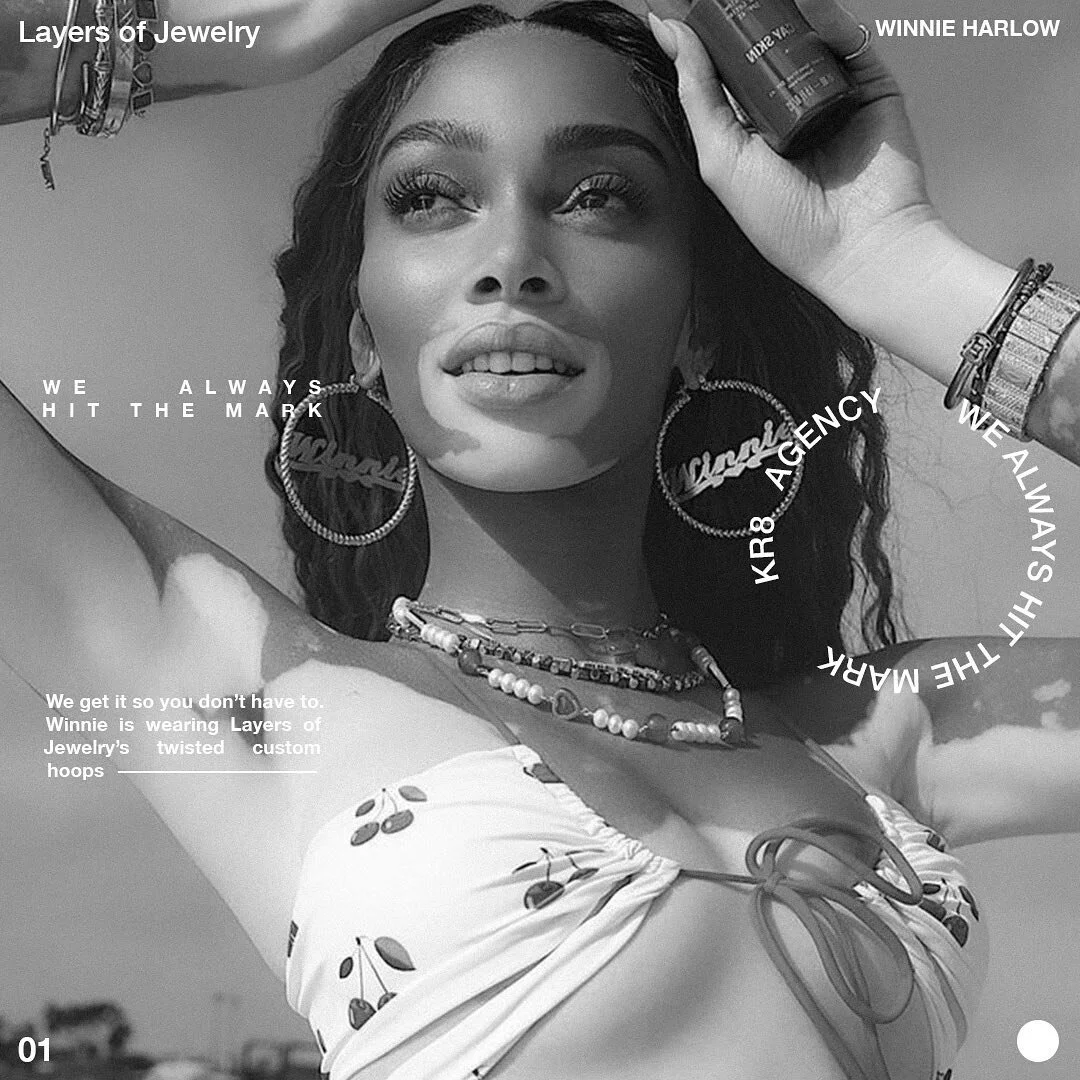 Mission: VIP + Celebrity Placements 
Target: @winnieharlow 
Client:  @layersofjewelry