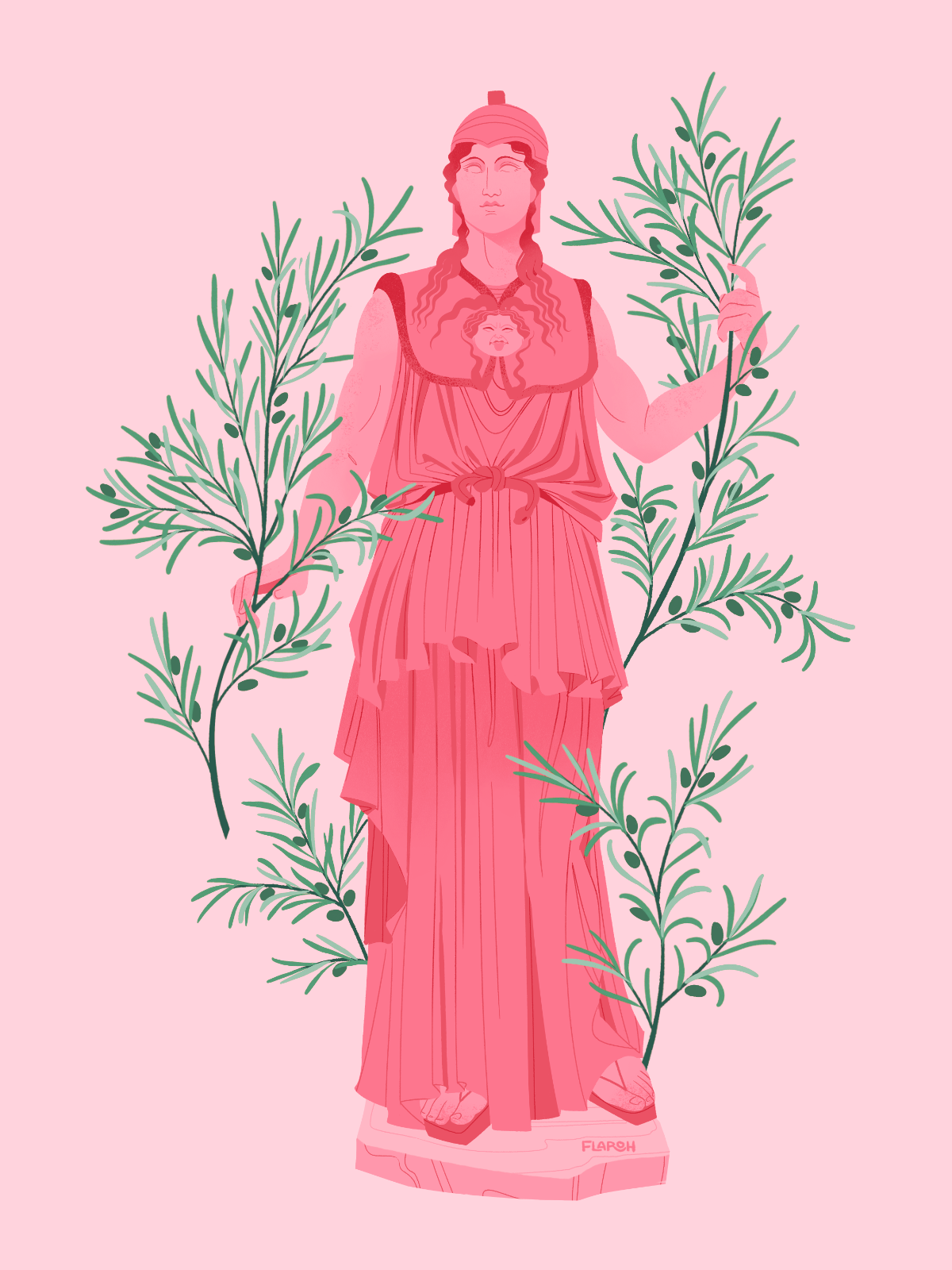 Athena & Olive Branches, May 2025