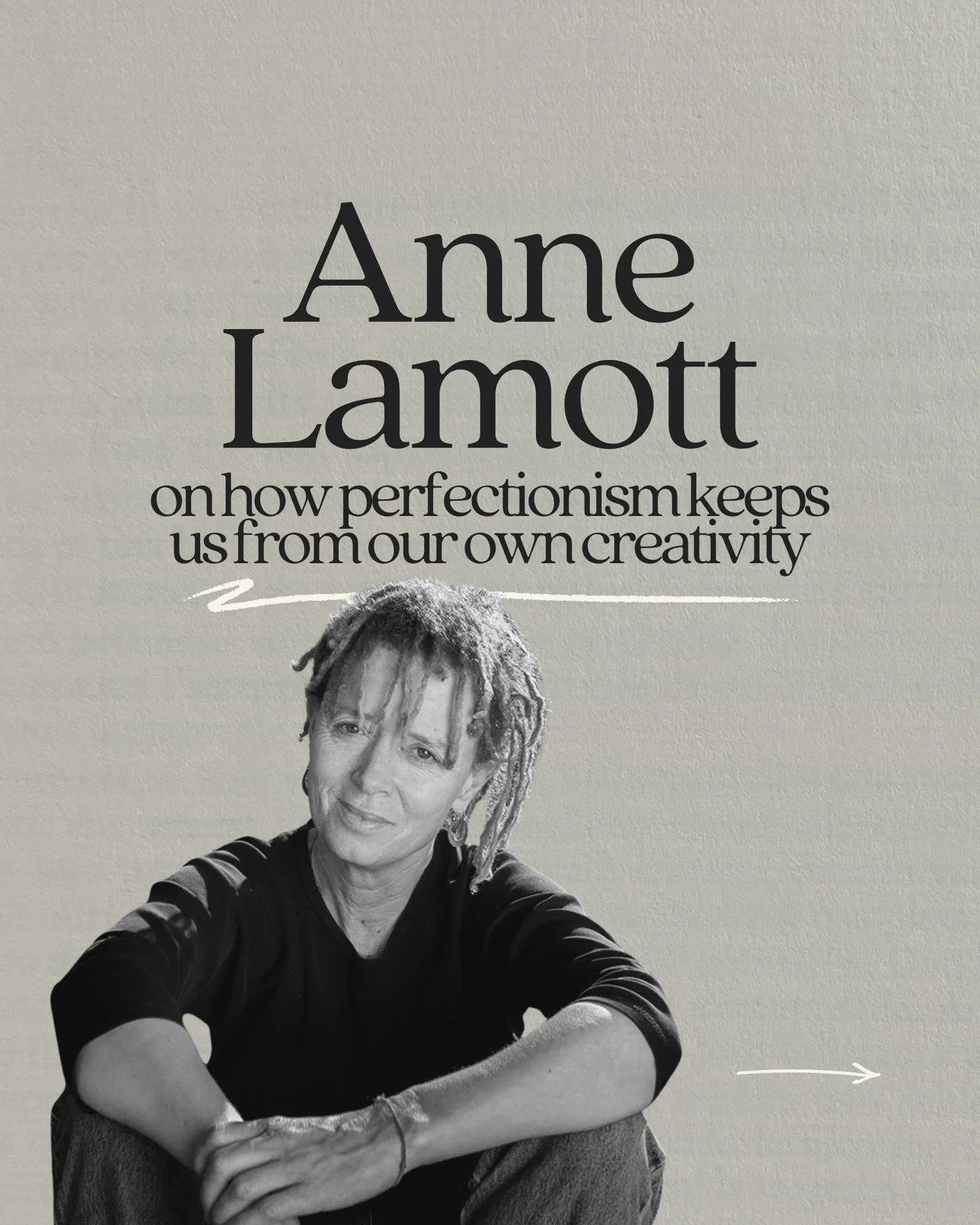 "Perfectionism is the voice of the oppressor, the enemy of the people." -Anne Lamott, Bird by Bird

A little writing wisdom from one of the greatest of all time! If you haven't read Bird by Bird, here's your sign.