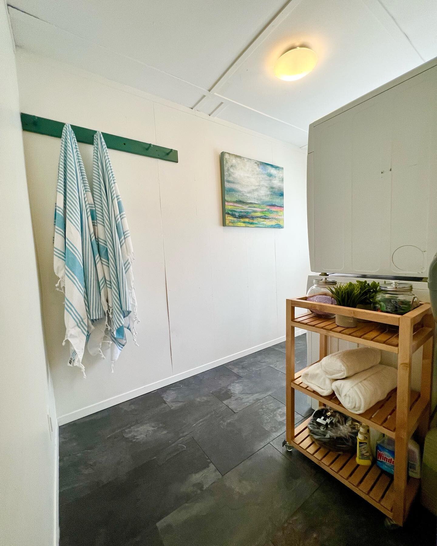 Laundry rooms might be small and utilitarian but there is always opportunity to inject a bit of a vibe.