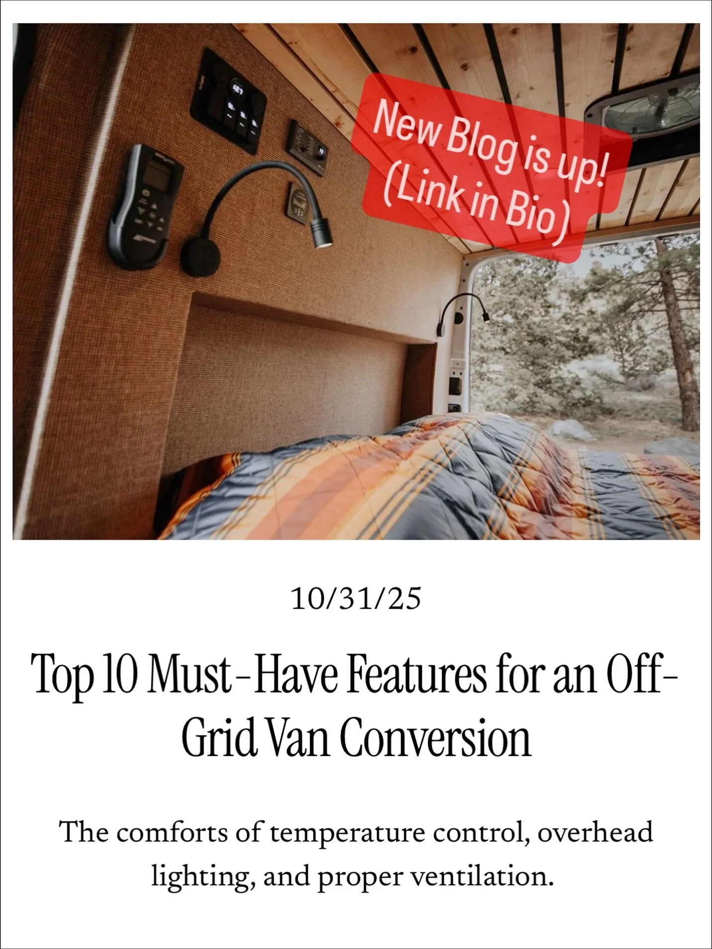 What are the big options to consider when building a rig? Check out our newest blog post highlighting our favorite features and what we couldn&rsquo;t live without while out exploring. #vanlife #bendoregon #vanconversions