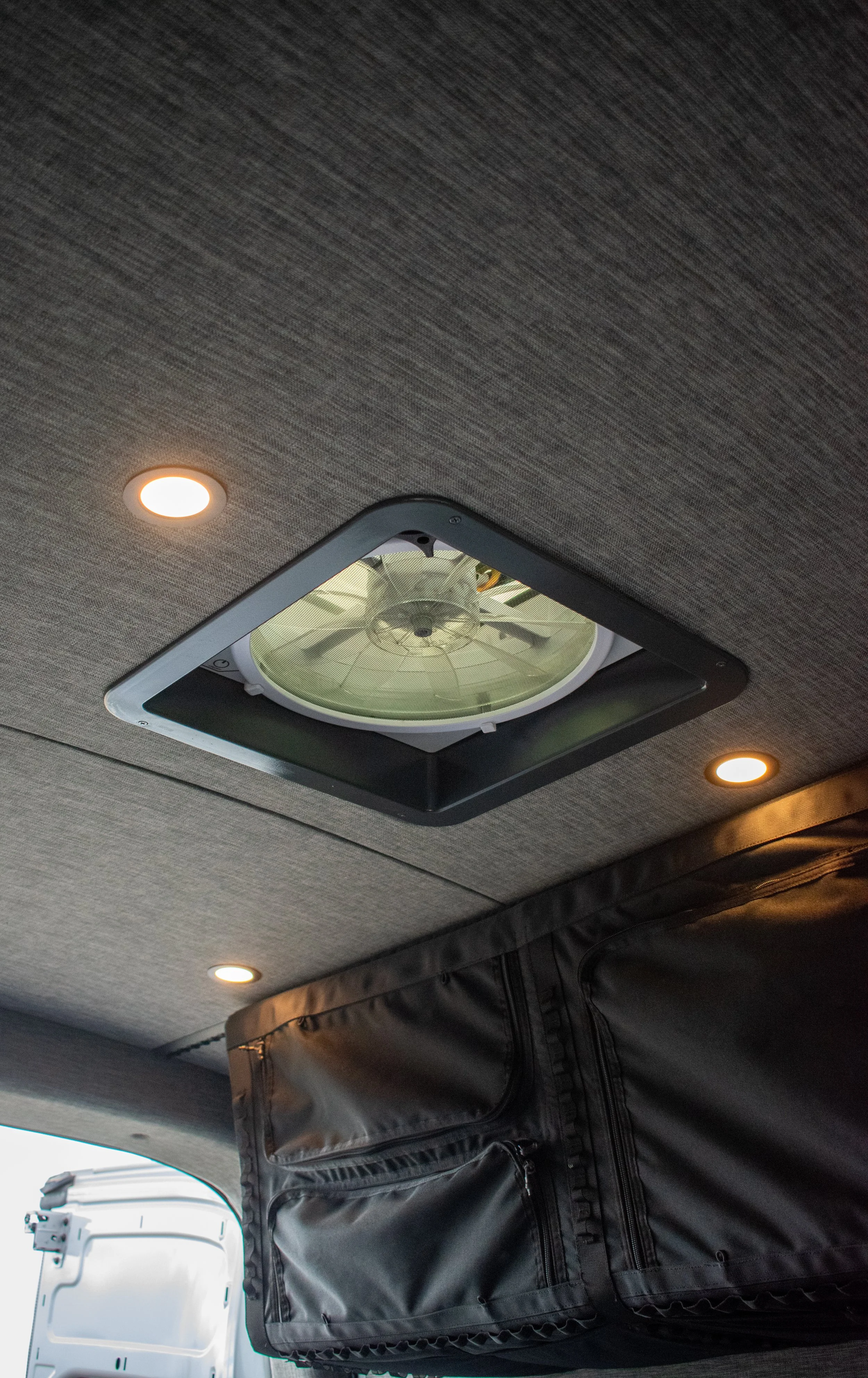 Stay cool with a multi-speed vent fan installed by Oxbow Vans in Bend, Oregon