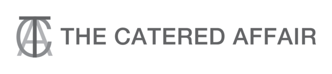 Logo for The Catered Affair, featuring stylized initials TCA and text.