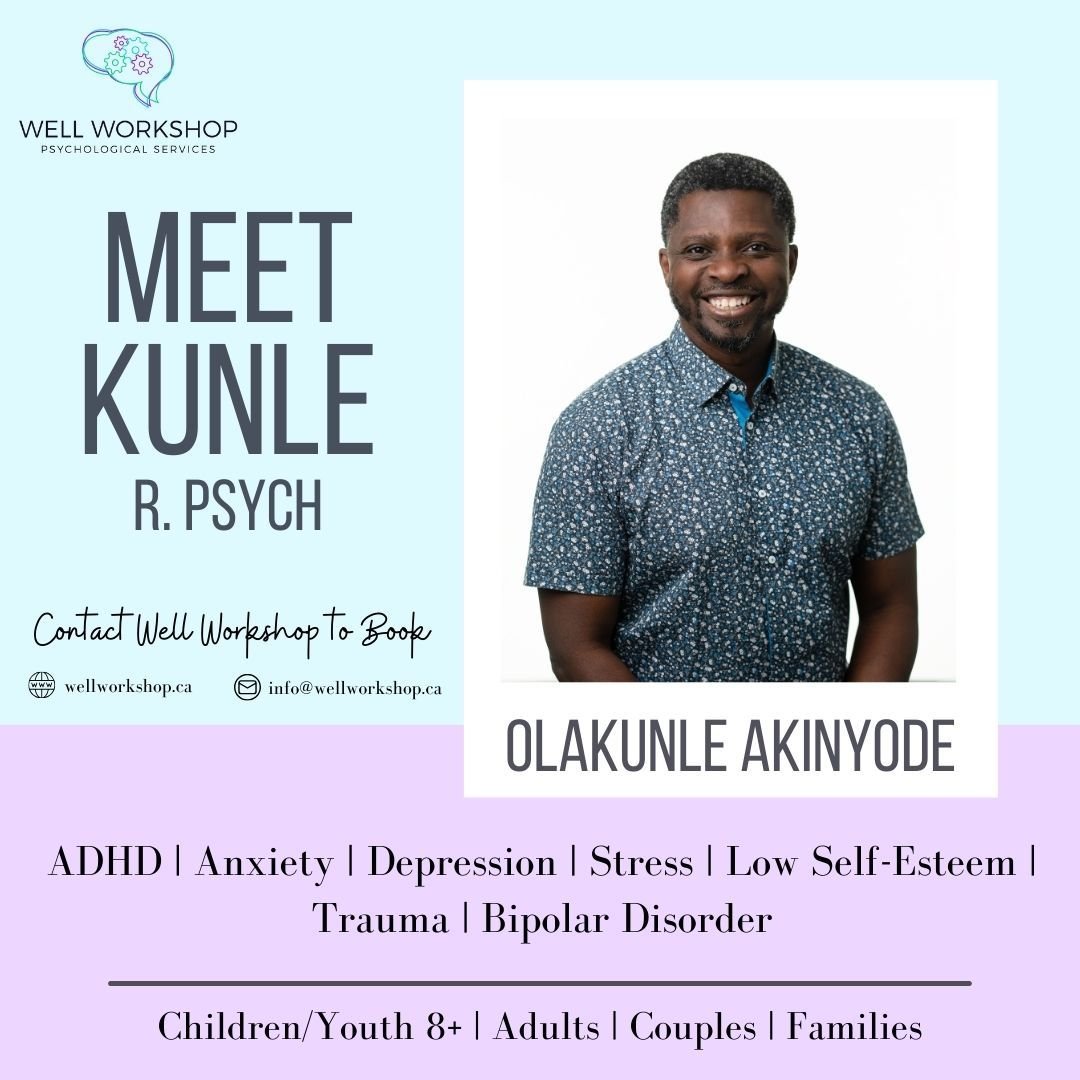 Meet our Registered Psychologist, Olakunle Akinyode, better known as Kunle. If he seems like the right fit for you, please see our website linked in our bio! ✨

#yegpsychology #yegpsychologist #edmontonpsychology #edmontonpsychologist #edmontonpsych 