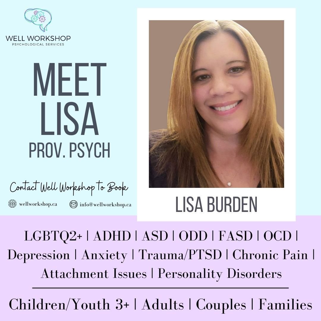 Meet our Provisional Psychologist, Lisa Burden! She specializes in many areas, but is particularly passionate with working with children through play therapy! If Lisa seems like the right fit for you or your family, you can book through the link in o