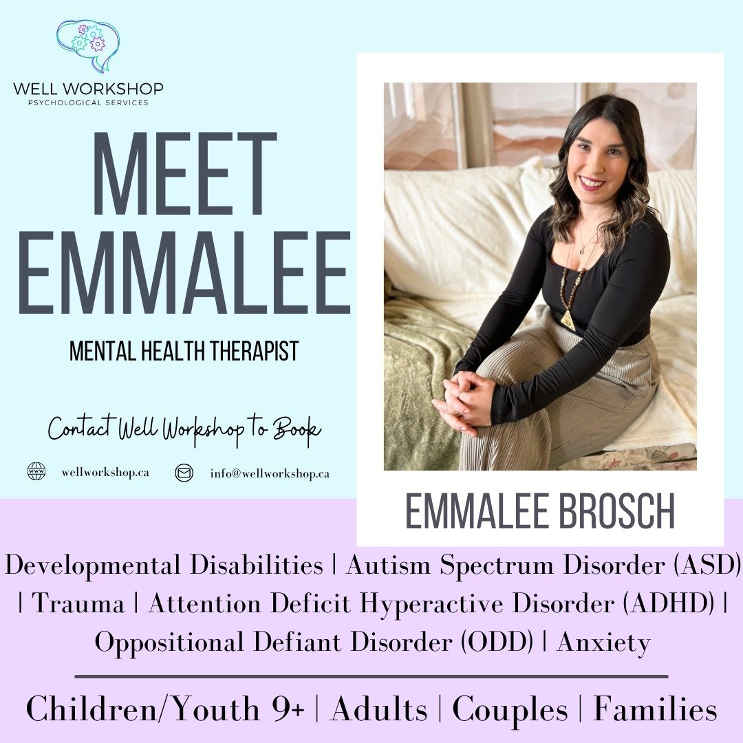 Welcome Emmalee Brosch, Mental Health Therapist, to the Well Workshop team! Emmalee is offering low cost therapy options to decrease barriers and ensure that mental health supports are accessible for everyone. Link in bio to contact &amp; book! 

#lo