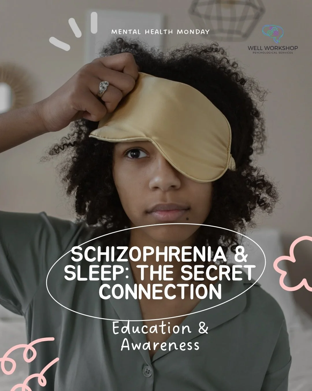 Happy Mental Health Monday! Did you know that sleep is actually a core feature of schizophrenia, not just a side effect?
Understanding this connection is the first step toward better stability and clarity. We specialize in sleep health here at Well W