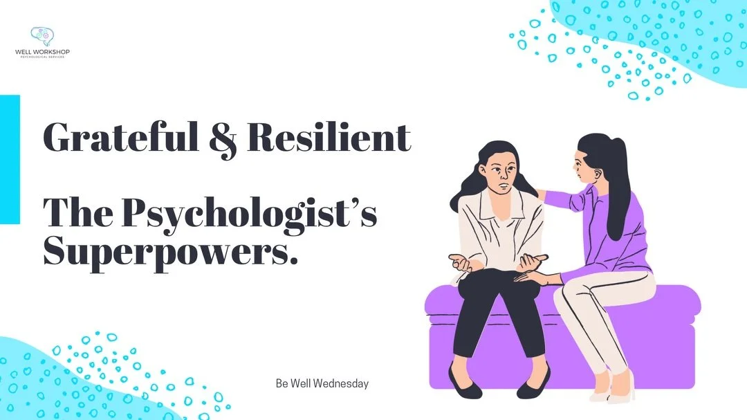 It&rsquo;s Be Well Wednesday! 

Today we&rsquo;re geeking out on the science of gratitude. Studies show that when psychologists practice self-compassion and gratitude, they are more creative and resilient in their work. 

To our amazing Well Workshop