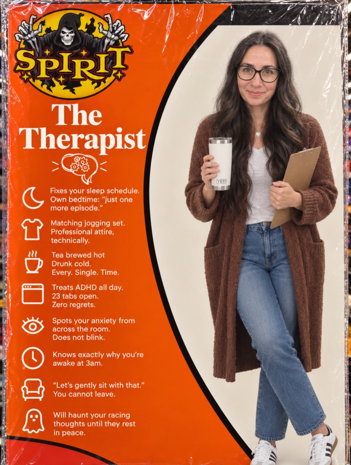 Spirit Halloween didn&rsquo;t make this one, but they should. 🧡 Happy Halloween from my office to your home. Wishing you plenty of treats, good sleep, and zero 3am thoughts. 🌙👻