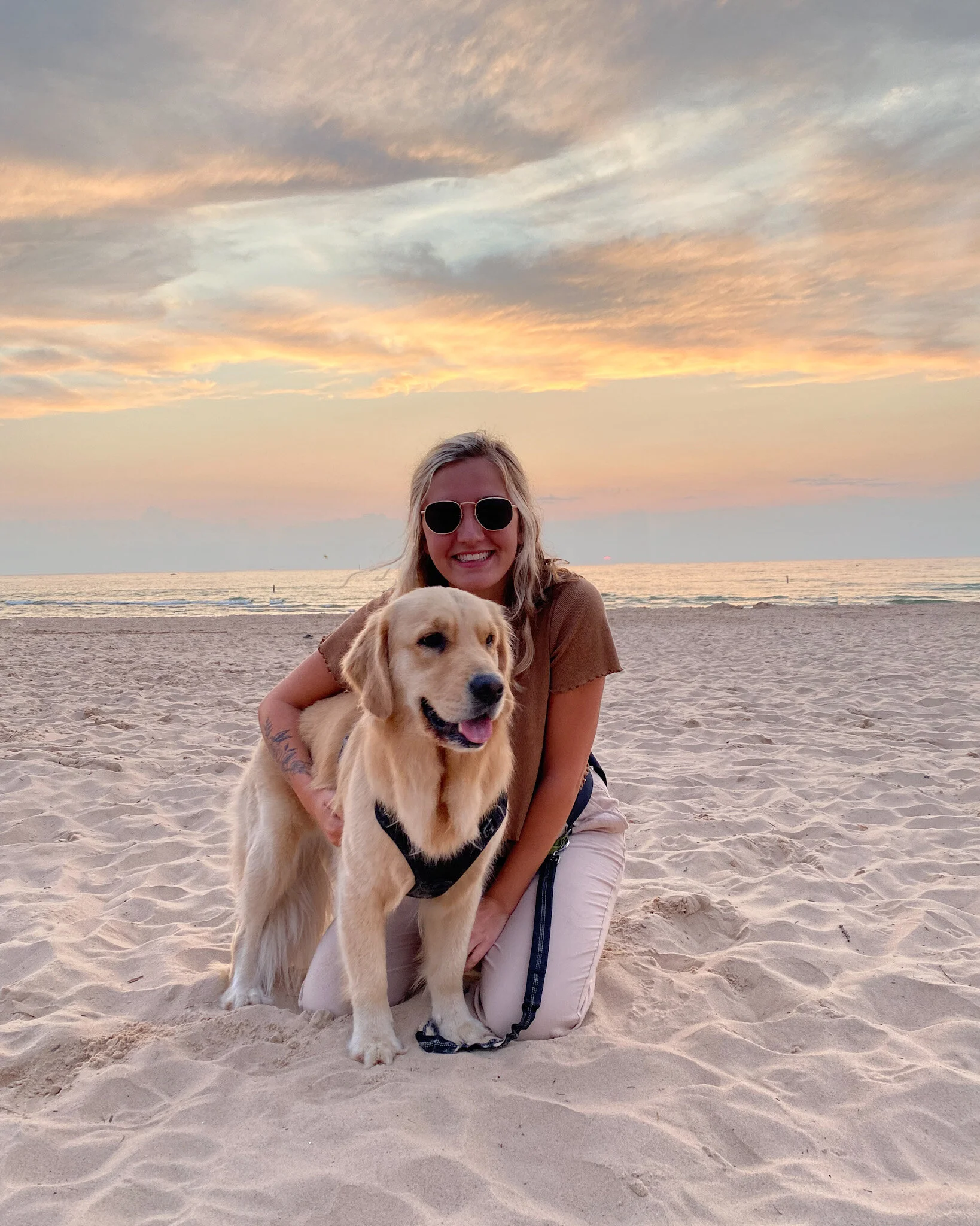 pentwater beach sunset