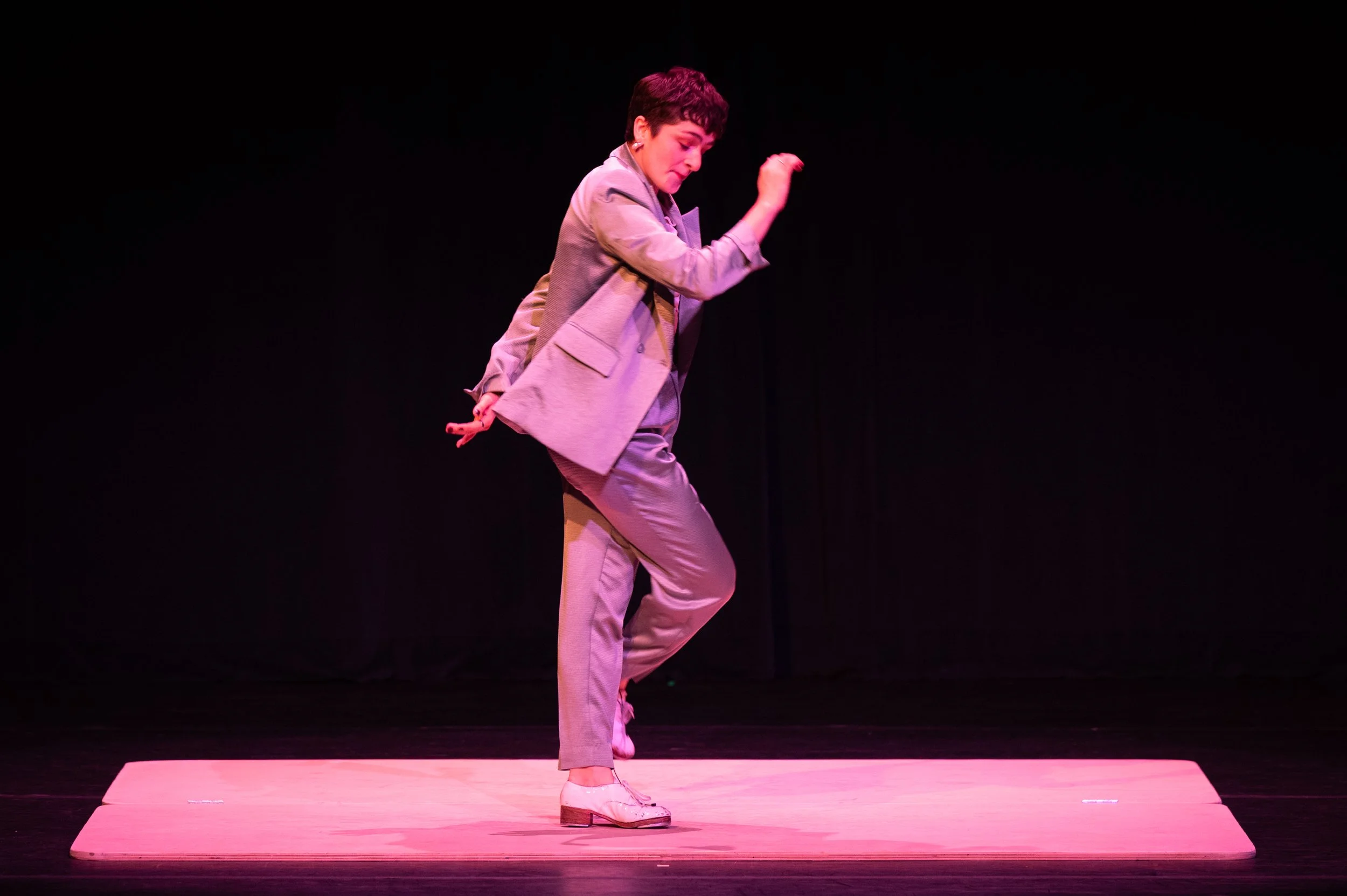 Madison Hilligoss tap dancing at the Northern Michigan Dance Festival