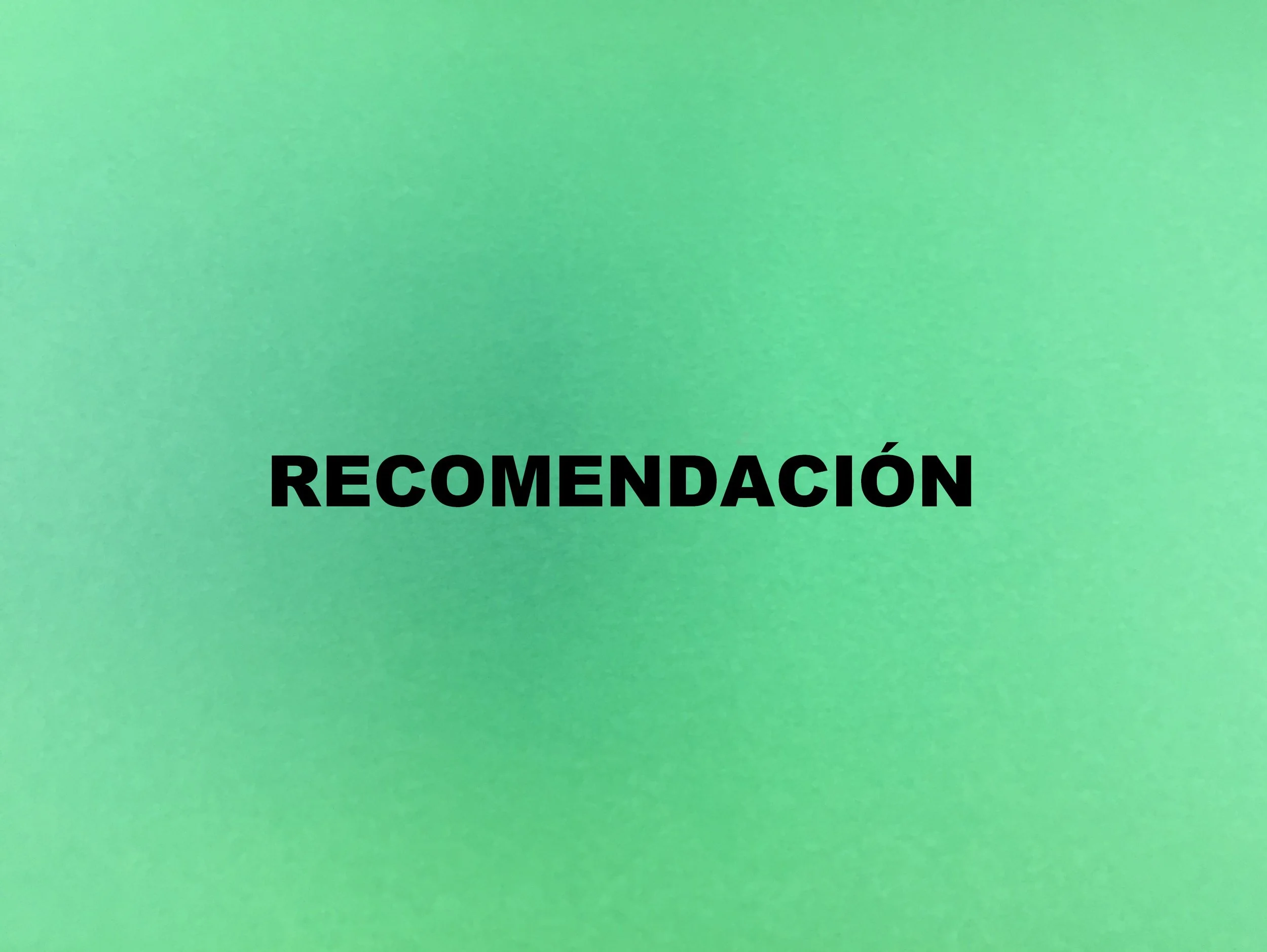 RECOMENDACIÓN