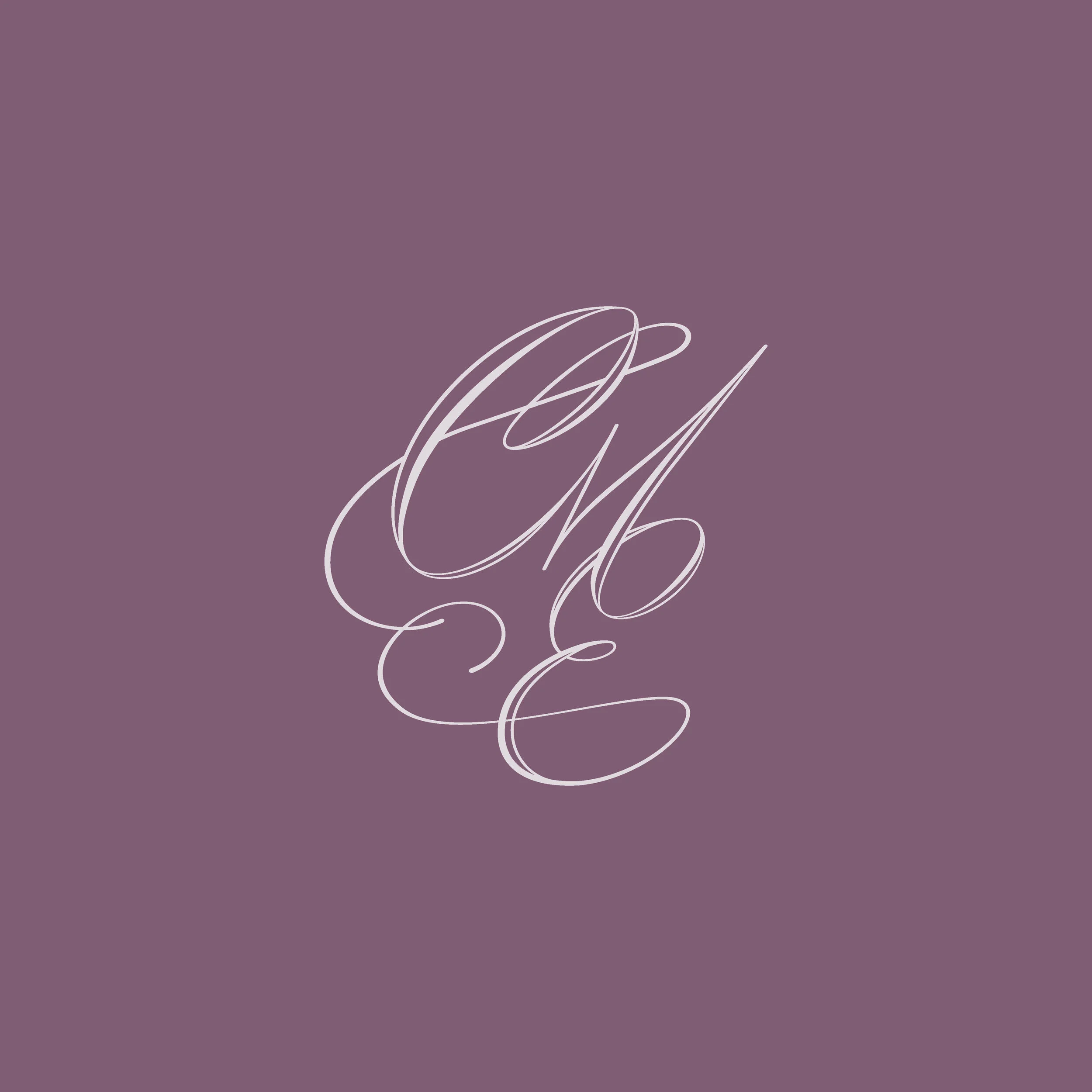 CME intertwining lettering monogram design for wedding planner logo