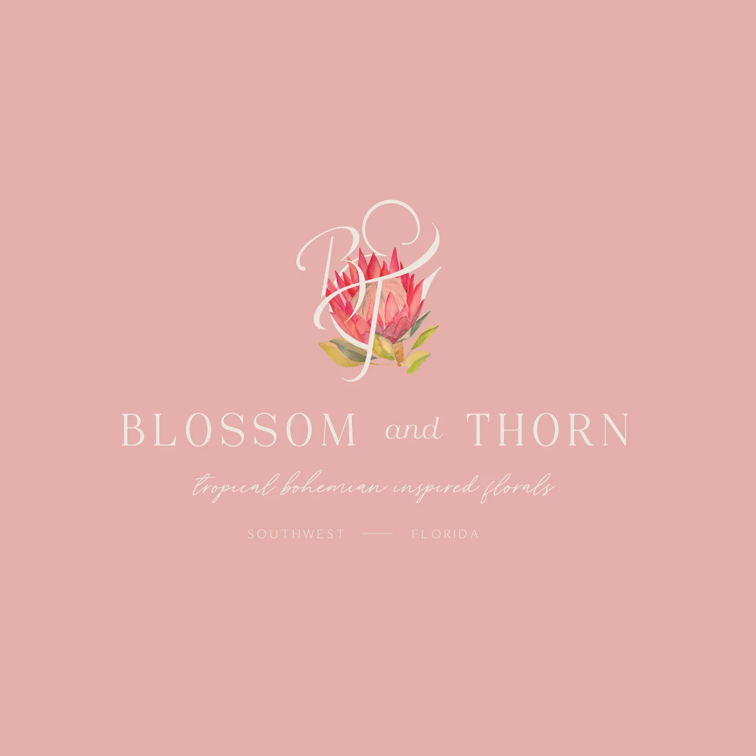 Boho Florist Logo Design and Branding