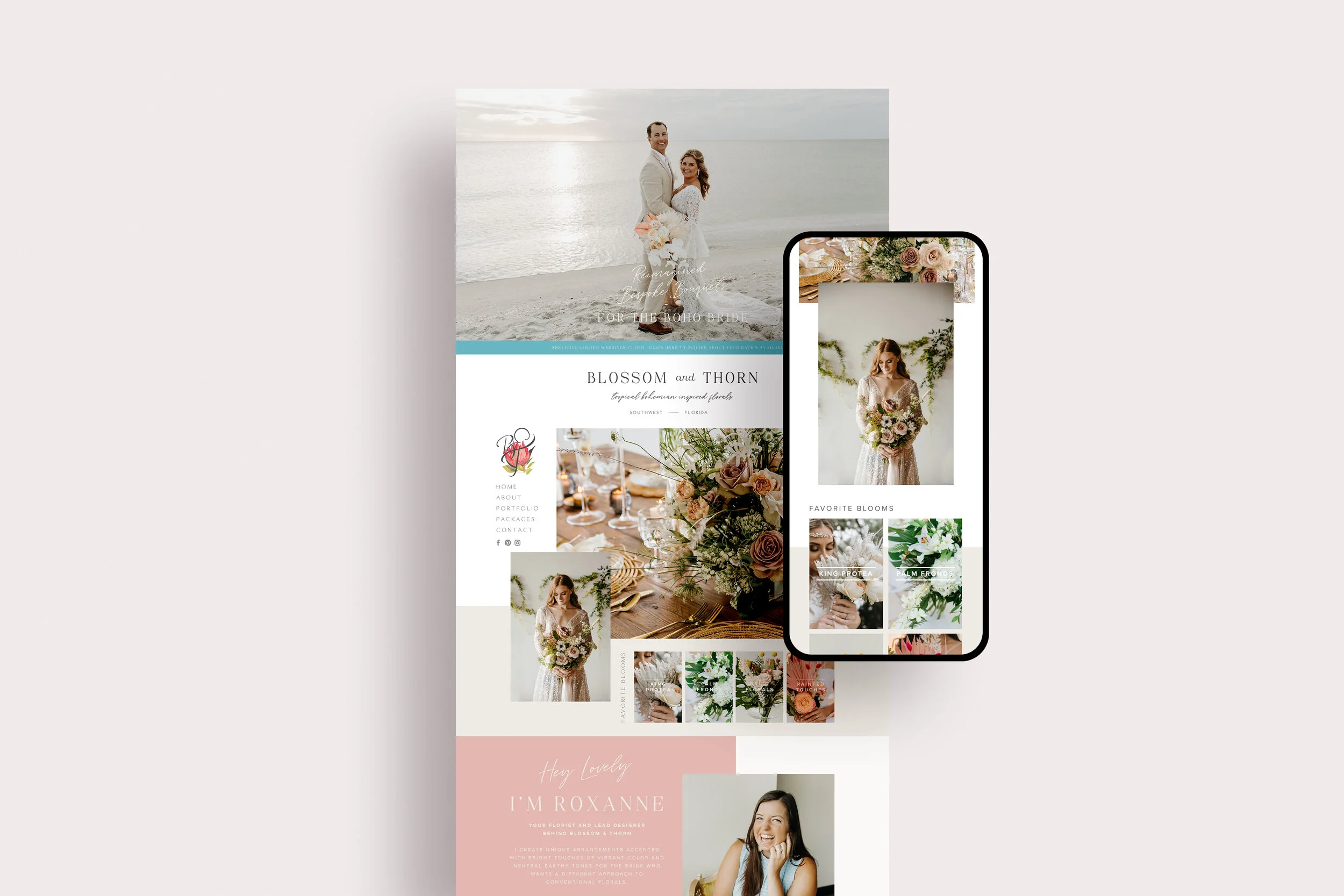 Boho website design