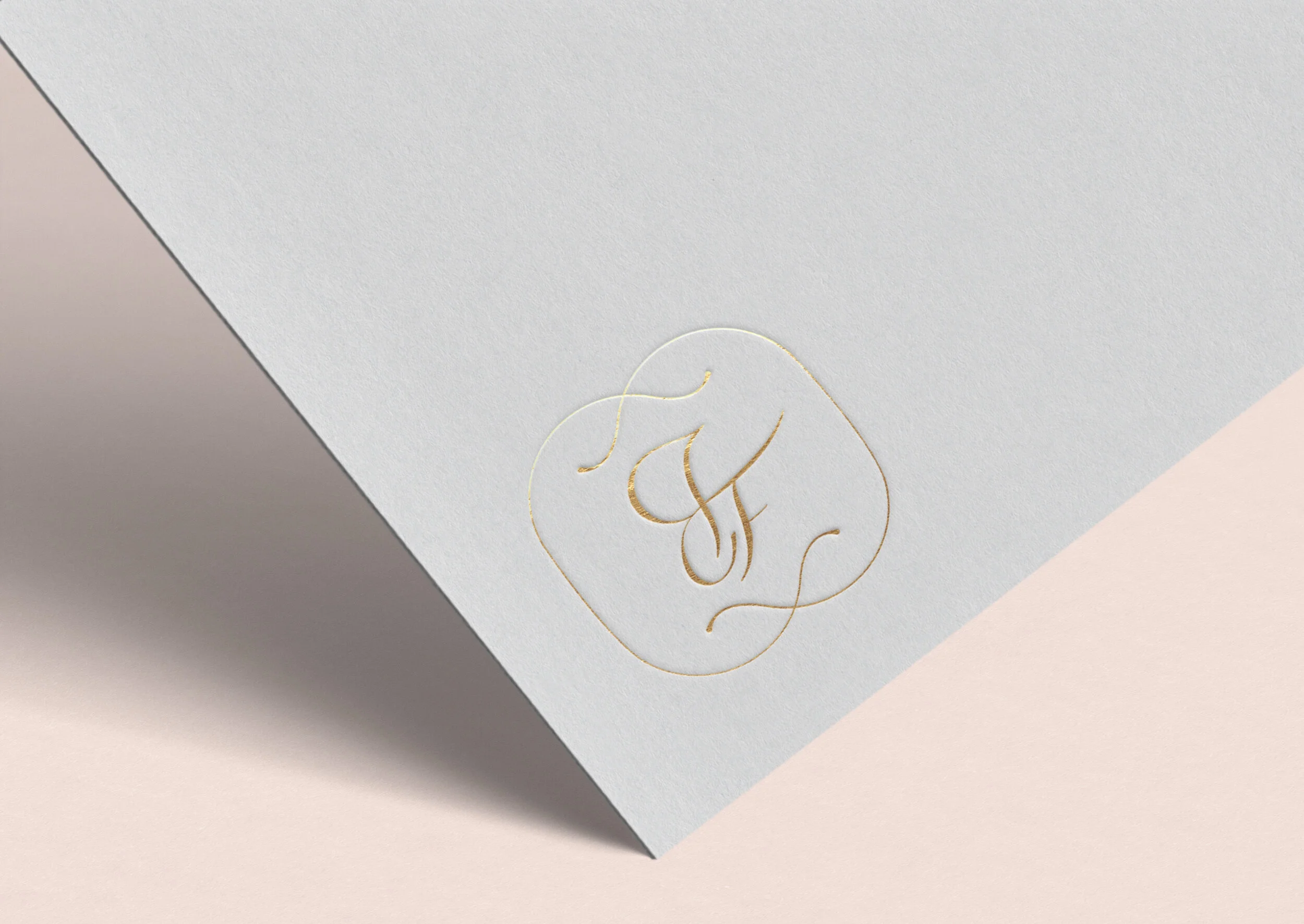 Wedding photographer monogram emblem design