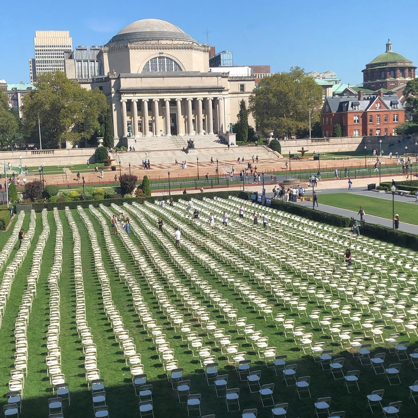 View from the library (Butler) of something. 

#chairs #2hourslater