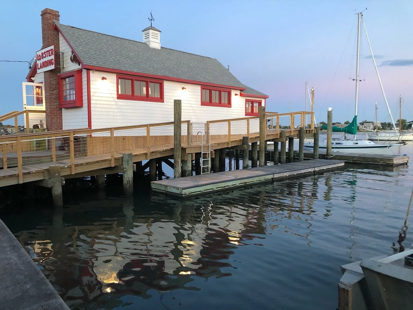 Sunset dinner before not winning powerball. 
🦞🥣🍾