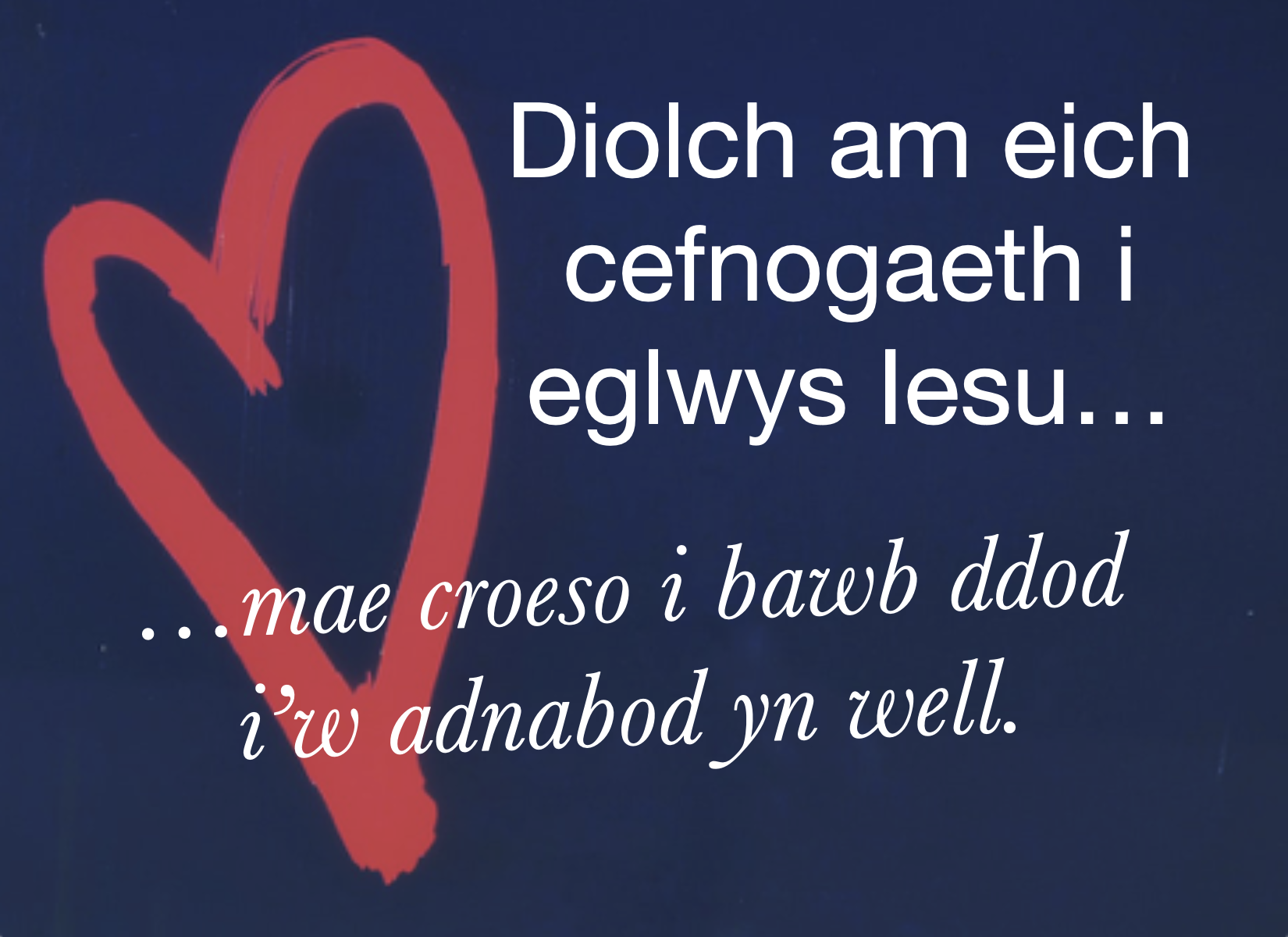 Diolch a Chroeso