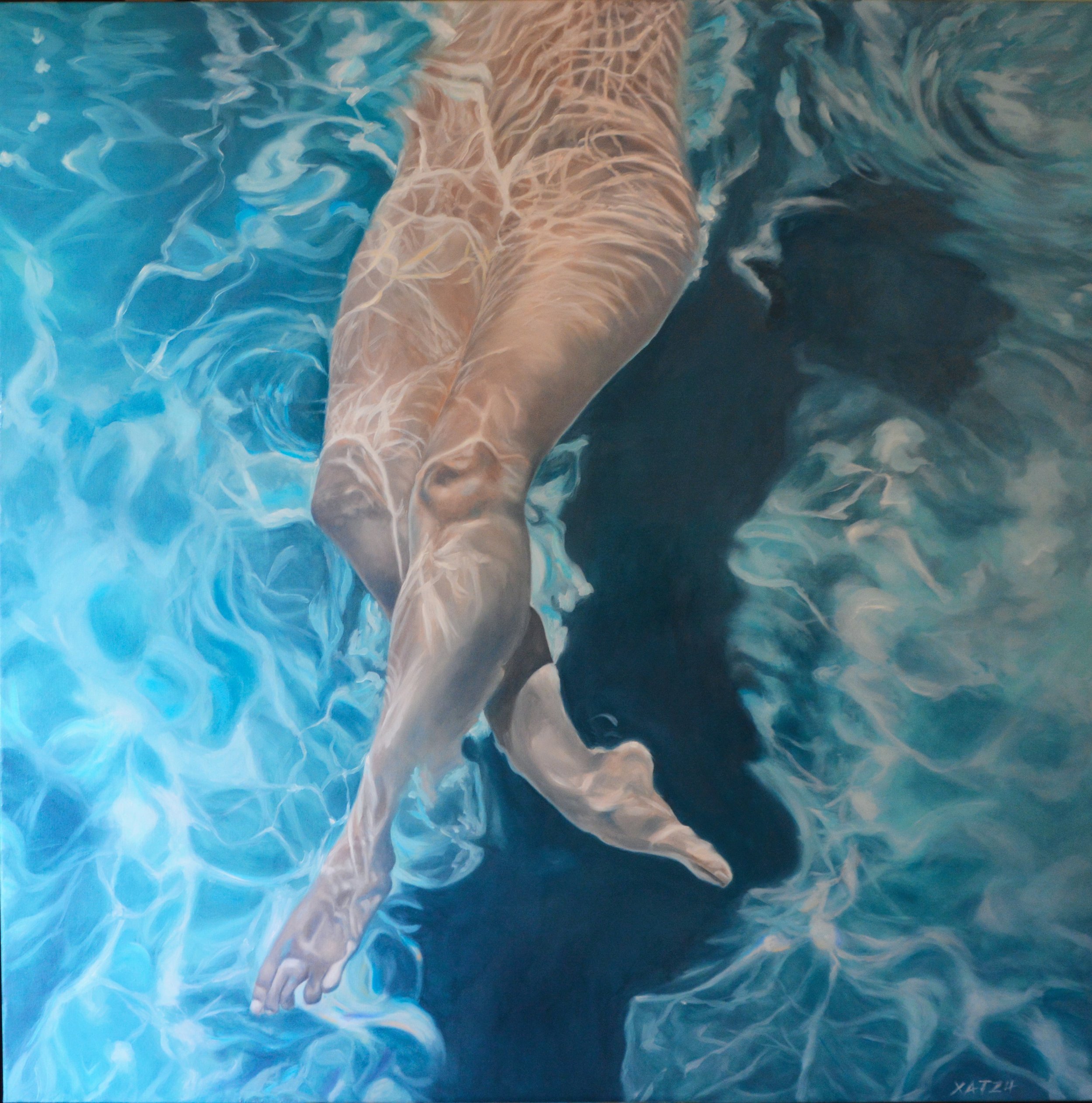 The Wondrous Waters I, oil on camvas, 140 x 140 cm